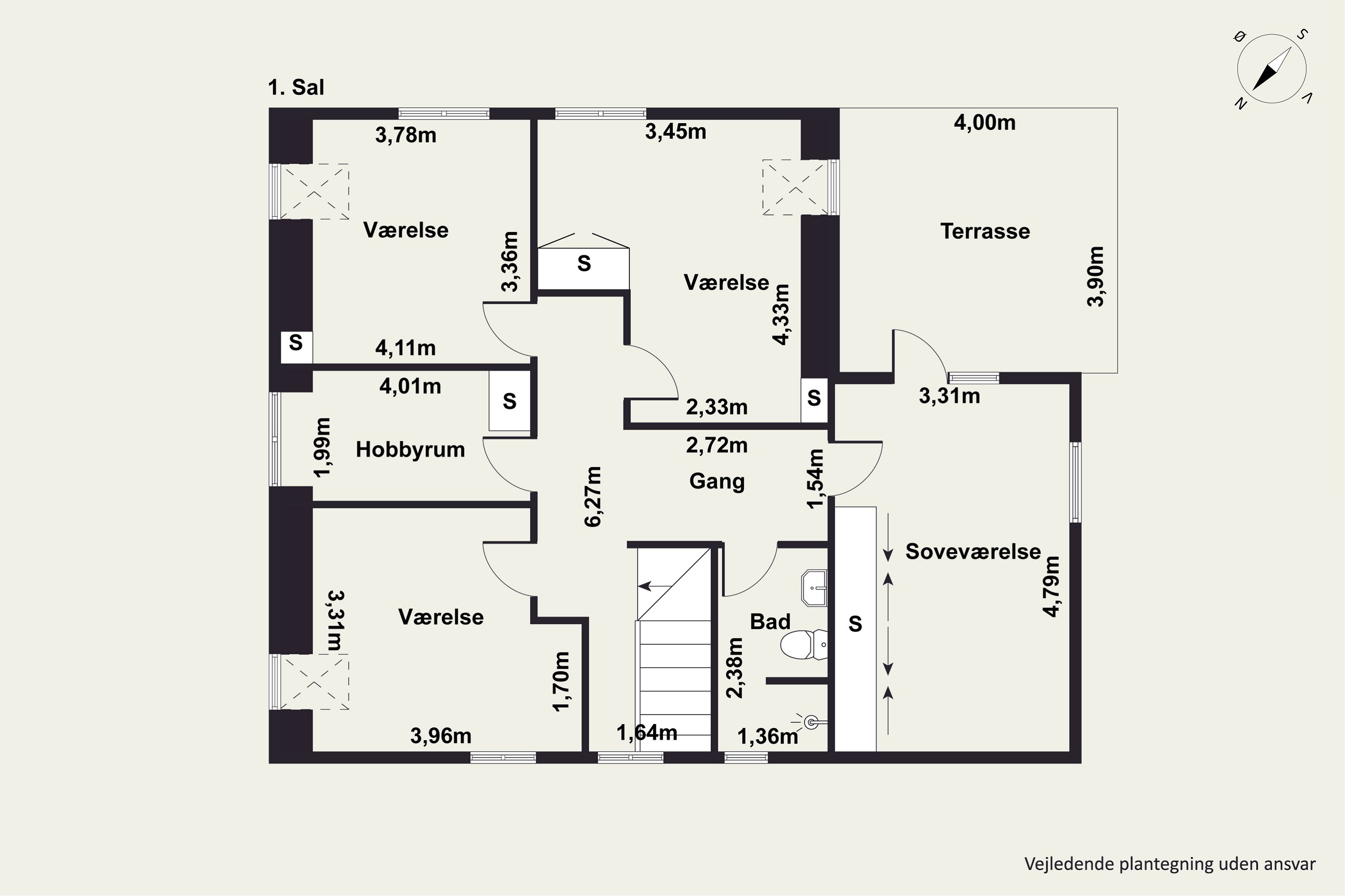 Plantegninger billede af Vandværksvej 5, 9560 Hadsund