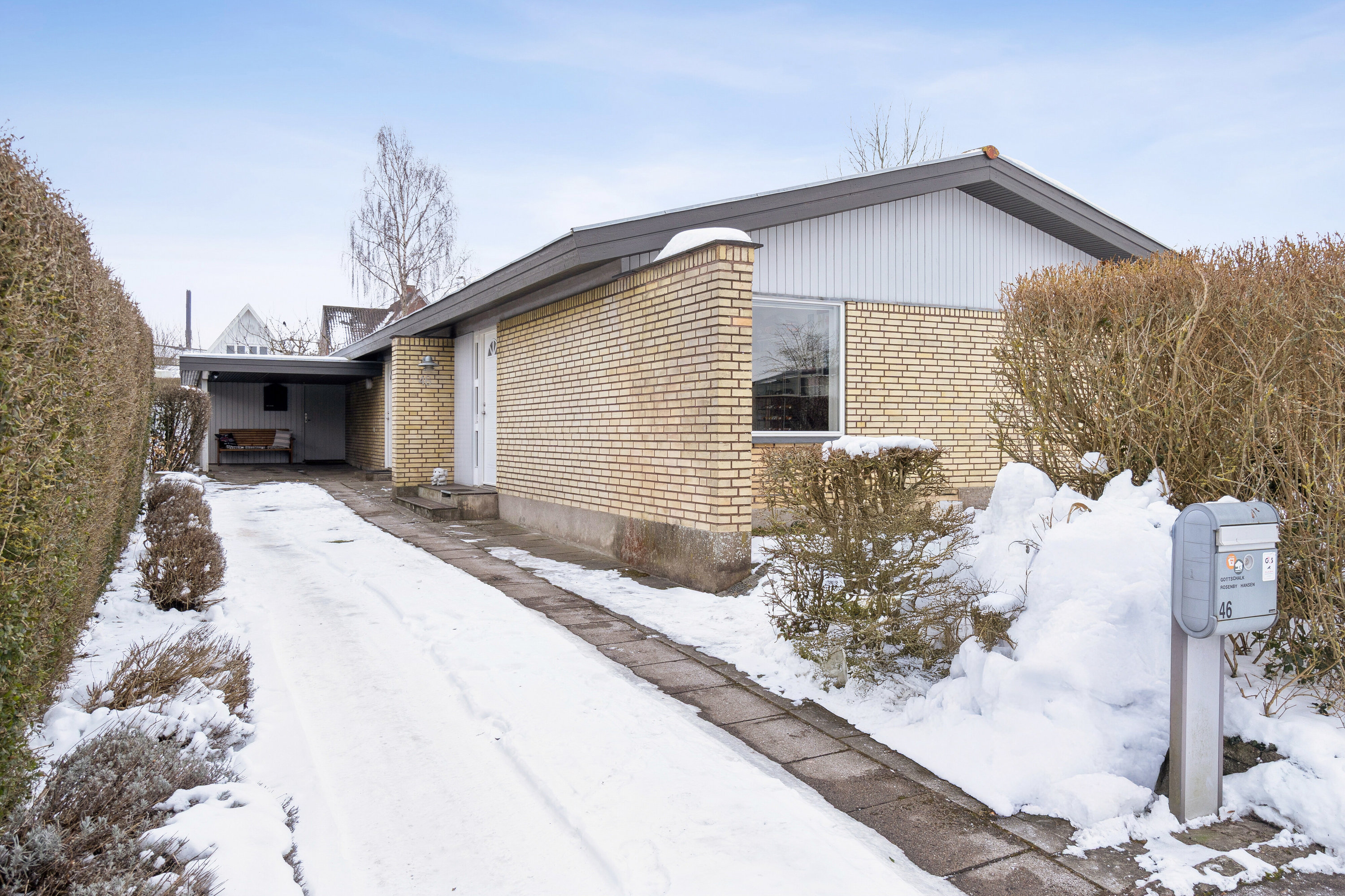 Fremhævet set fra vejen billede i fuldskærmstilstand. Billede af Havretoften 46, 4200 Slagelse