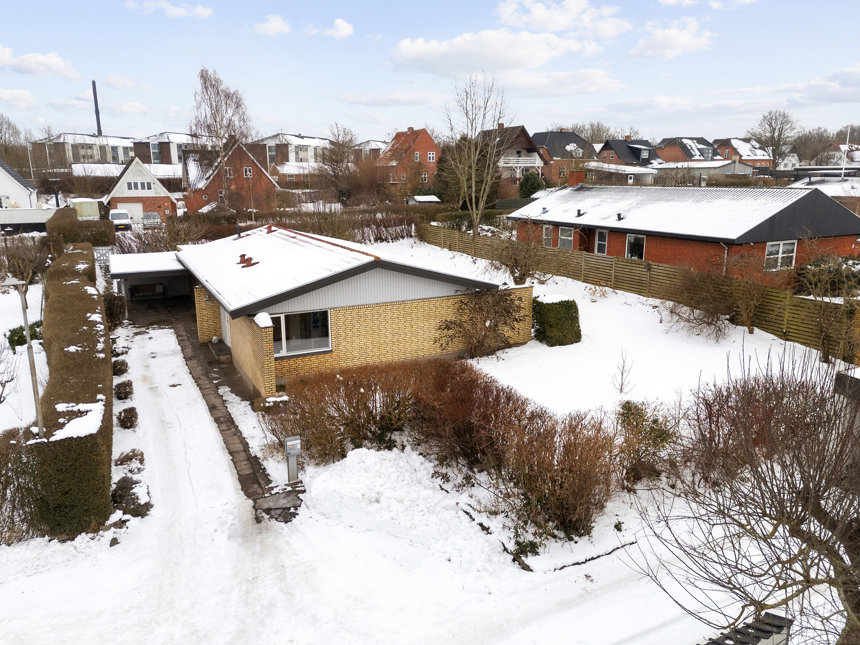 Fremhævet luftfoto billede i fuldskærmstilstand. Billede af Havretoften 46, 4200 Slagelse