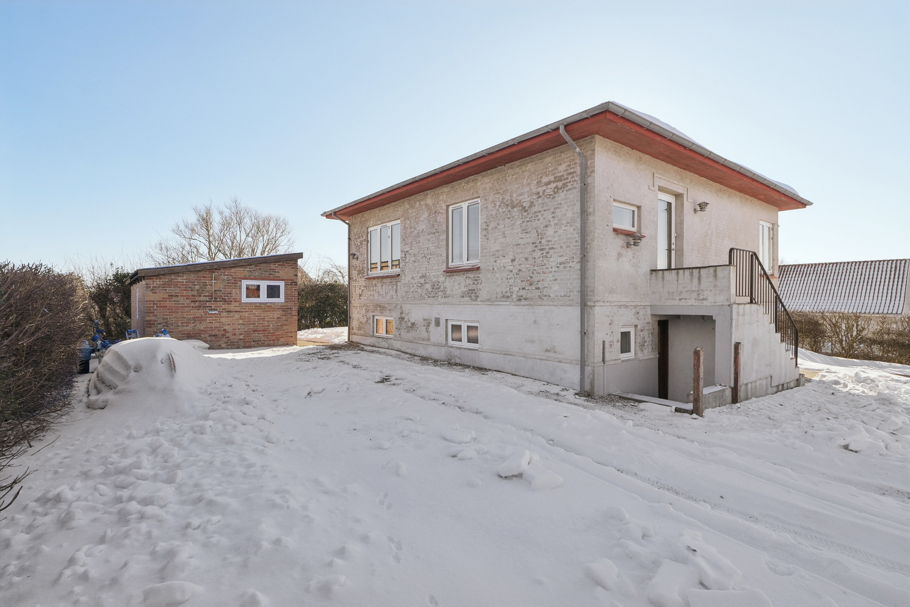 Fremhævet set fra haven billede i fuldskærmstilstand. Billede af Østergade 45, 5935 Bagenkop