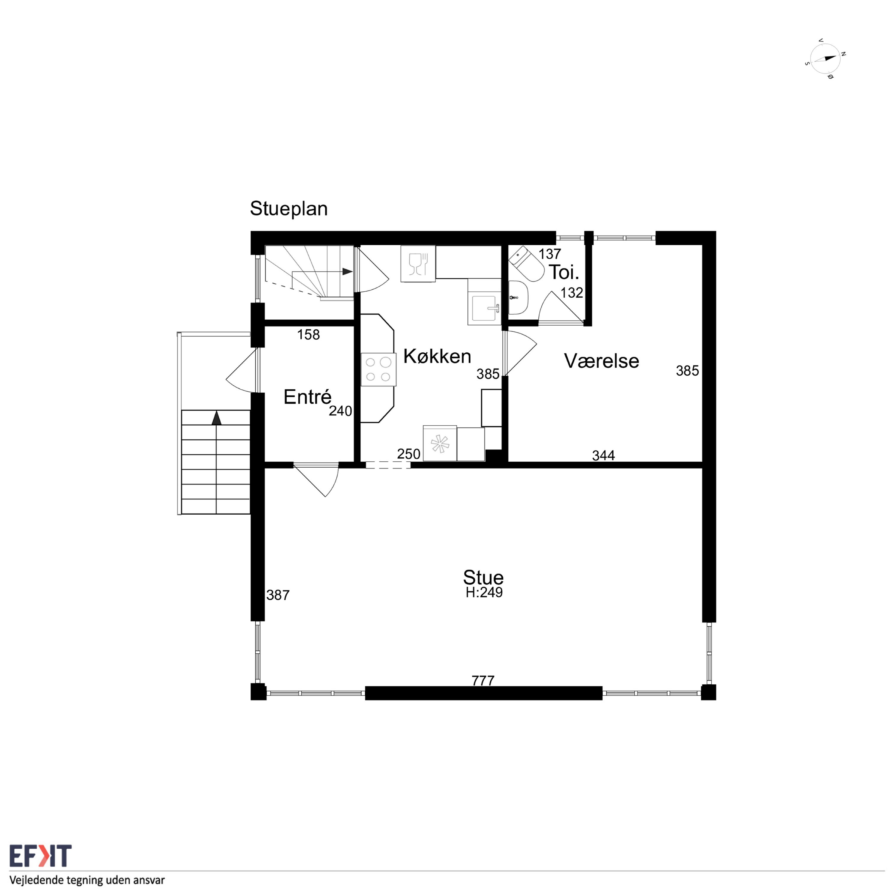 Plantegninger billede af Østergade 45, 5935 Bagenkop