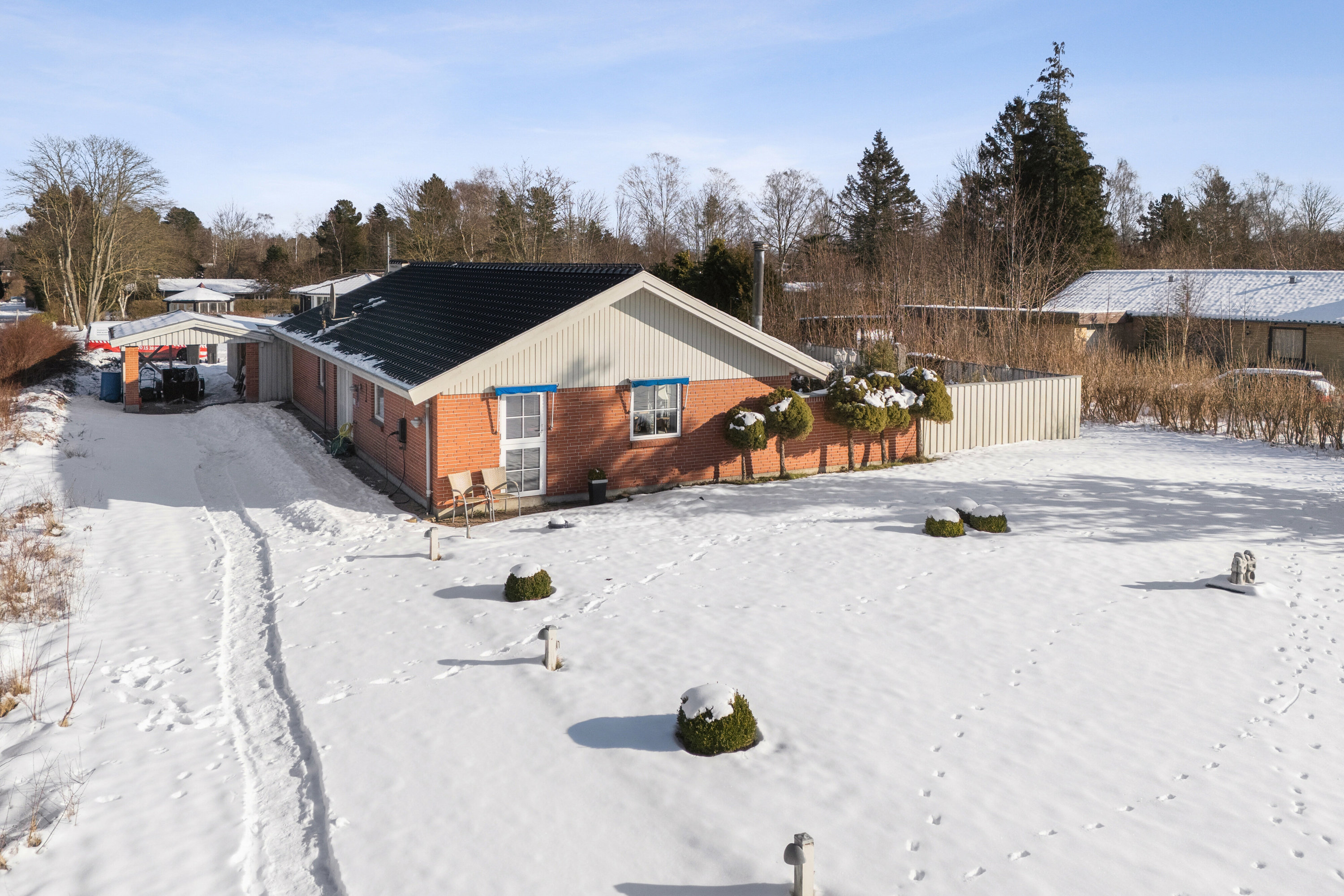 Fremhævet set fra haven billede i fuldskærmstilstand. Billede af Filippavej 28, Kaldred, 4593 Eskebjerg