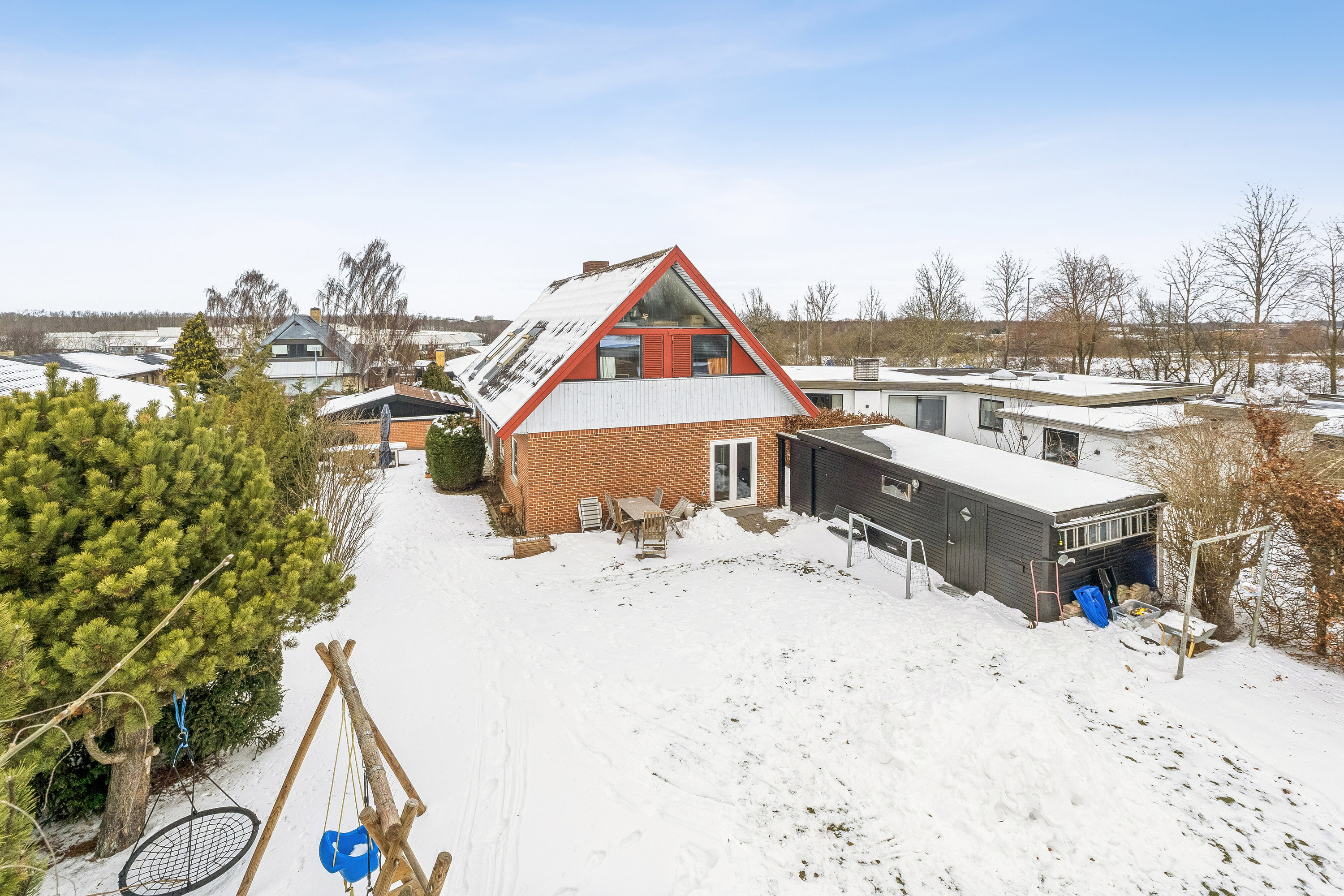 Fremhævet set fra haven billede i fuldskærmstilstand. Billede af Hejrevej 62, 4000 Roskilde