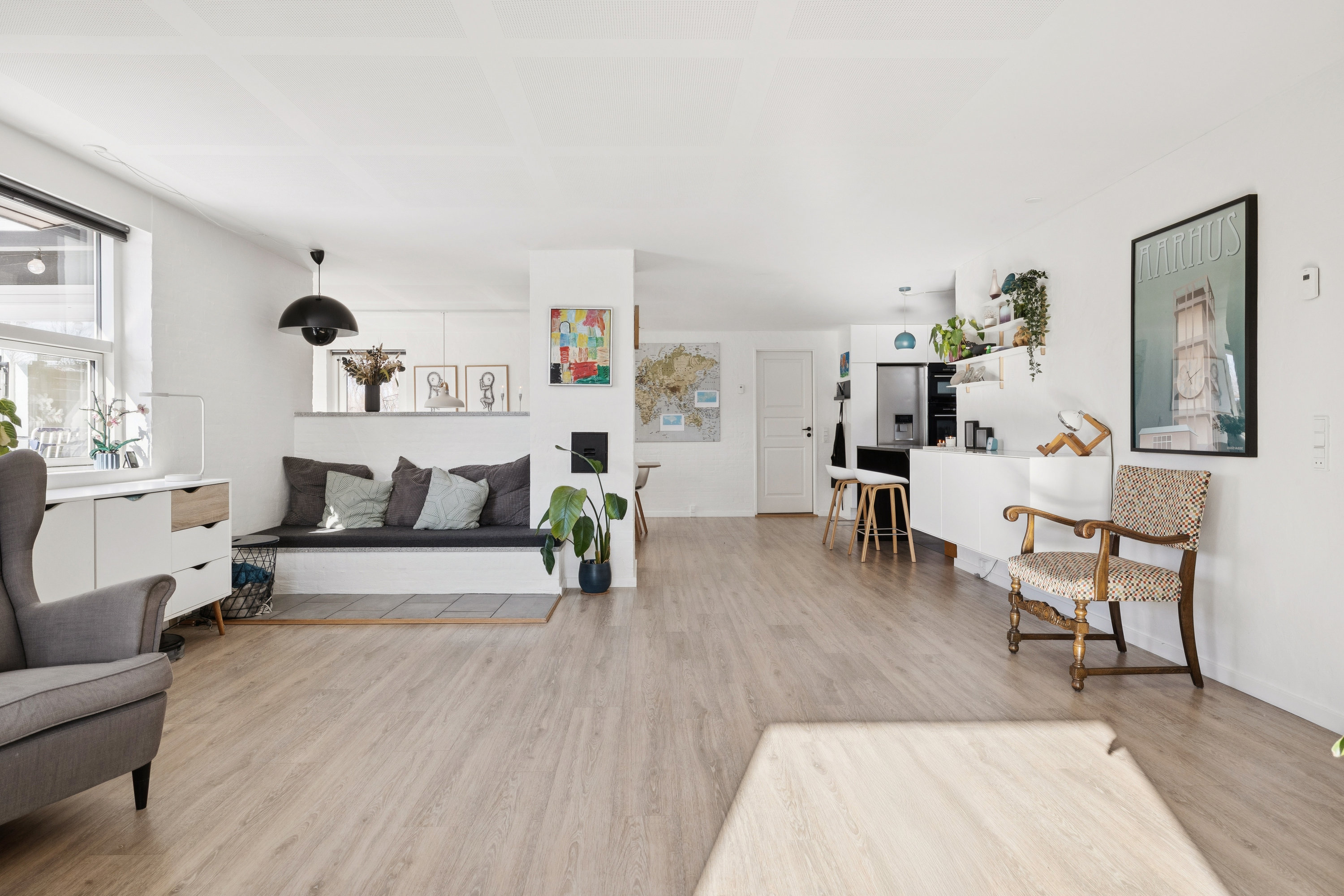 Fremhævet stue billede i fuldskærmstilstand. Billede af Gimlevej 19, Gram, 8660 Skanderborg