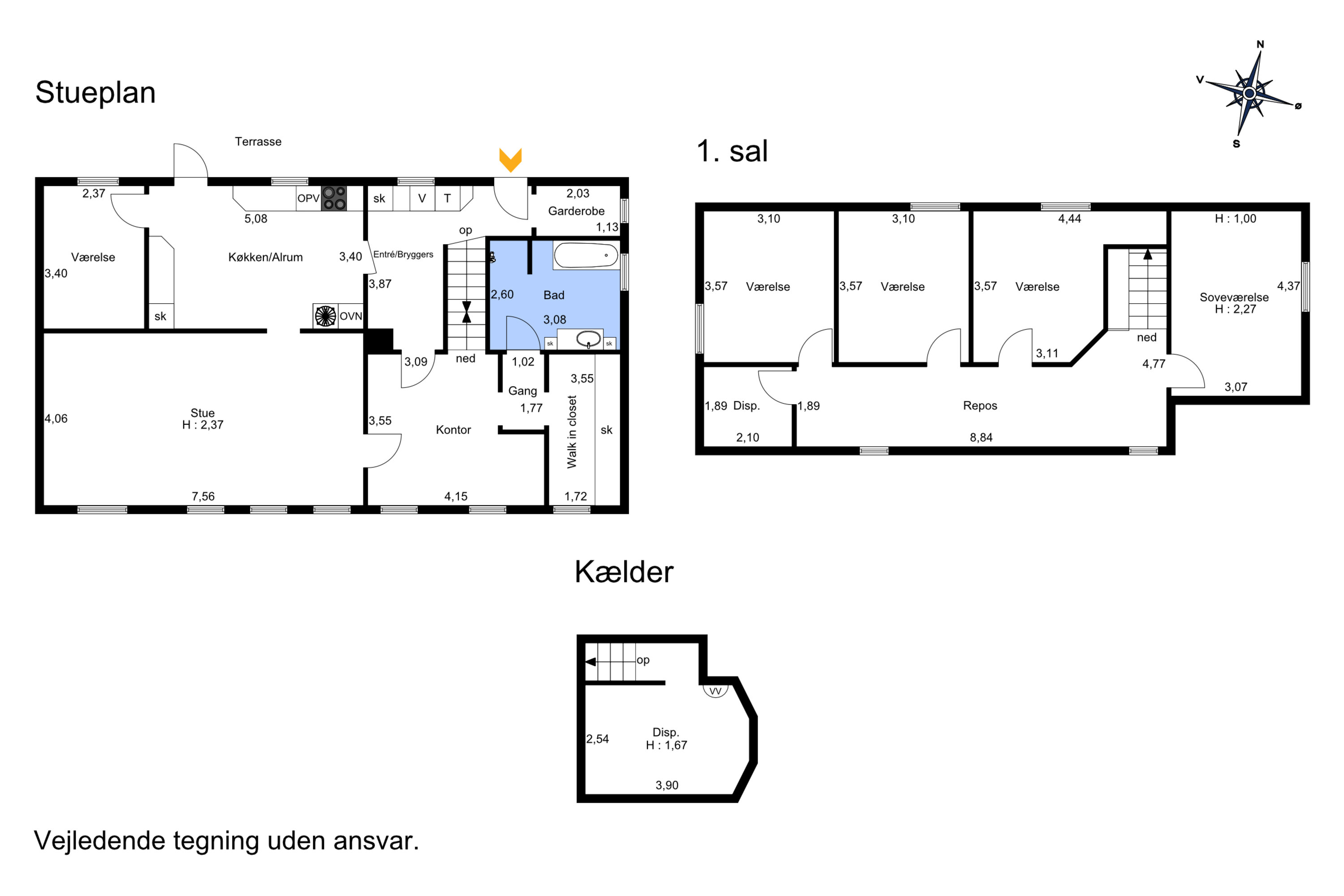 Plantegninger billede af Sognevej 9, Enslev, 8983 Gjerlev J