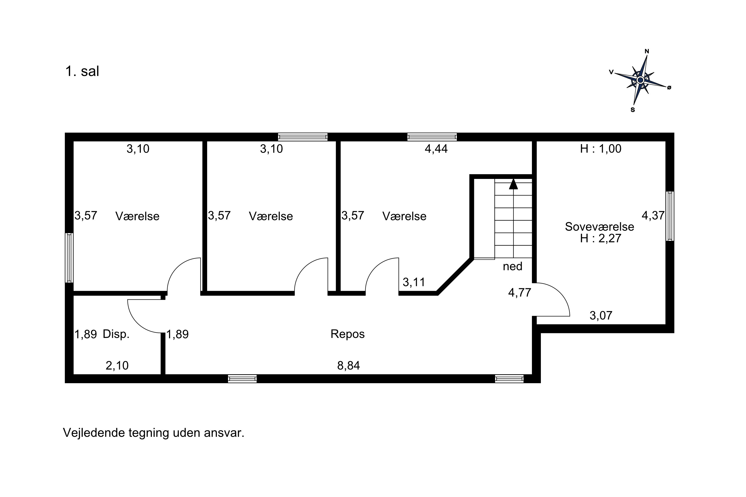 Plantegninger billede af Sognevej 9, Enslev, 8983 Gjerlev J