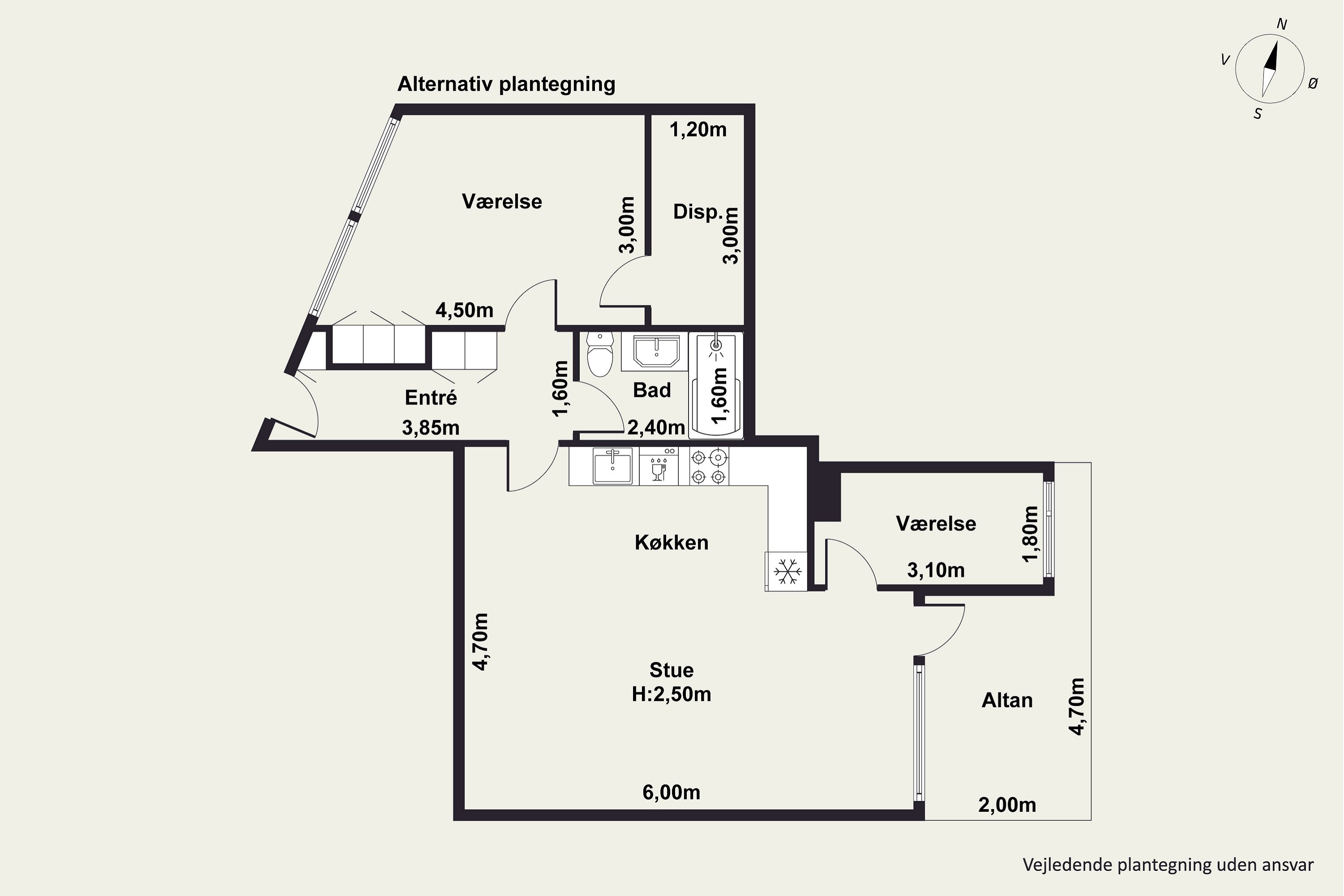 Fremhævet  billede i fuldskærmstilstand. Billede af Holsteinsgade 66, 5. 14., 2100 København Ø