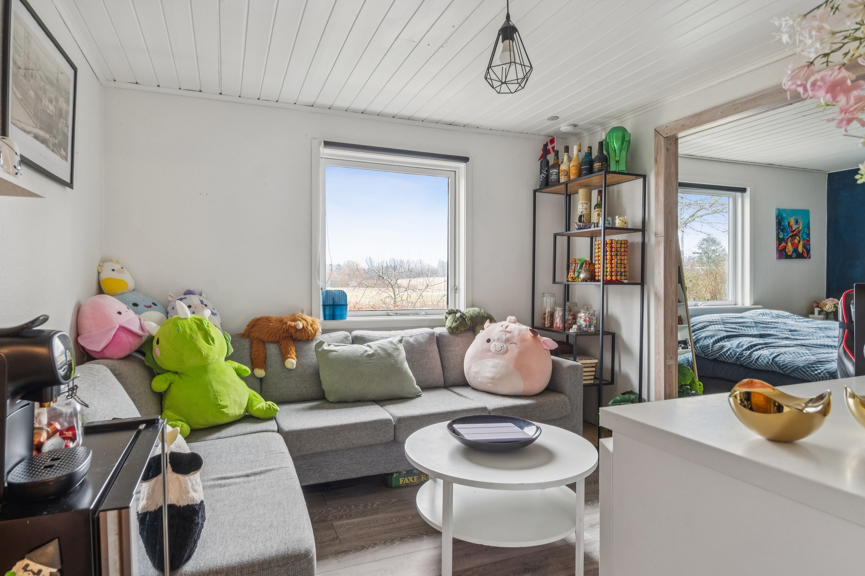 Fremhævet stue billede i fuldskærmstilstand. Billede af Svalevej 3, 4591 Føllenslev