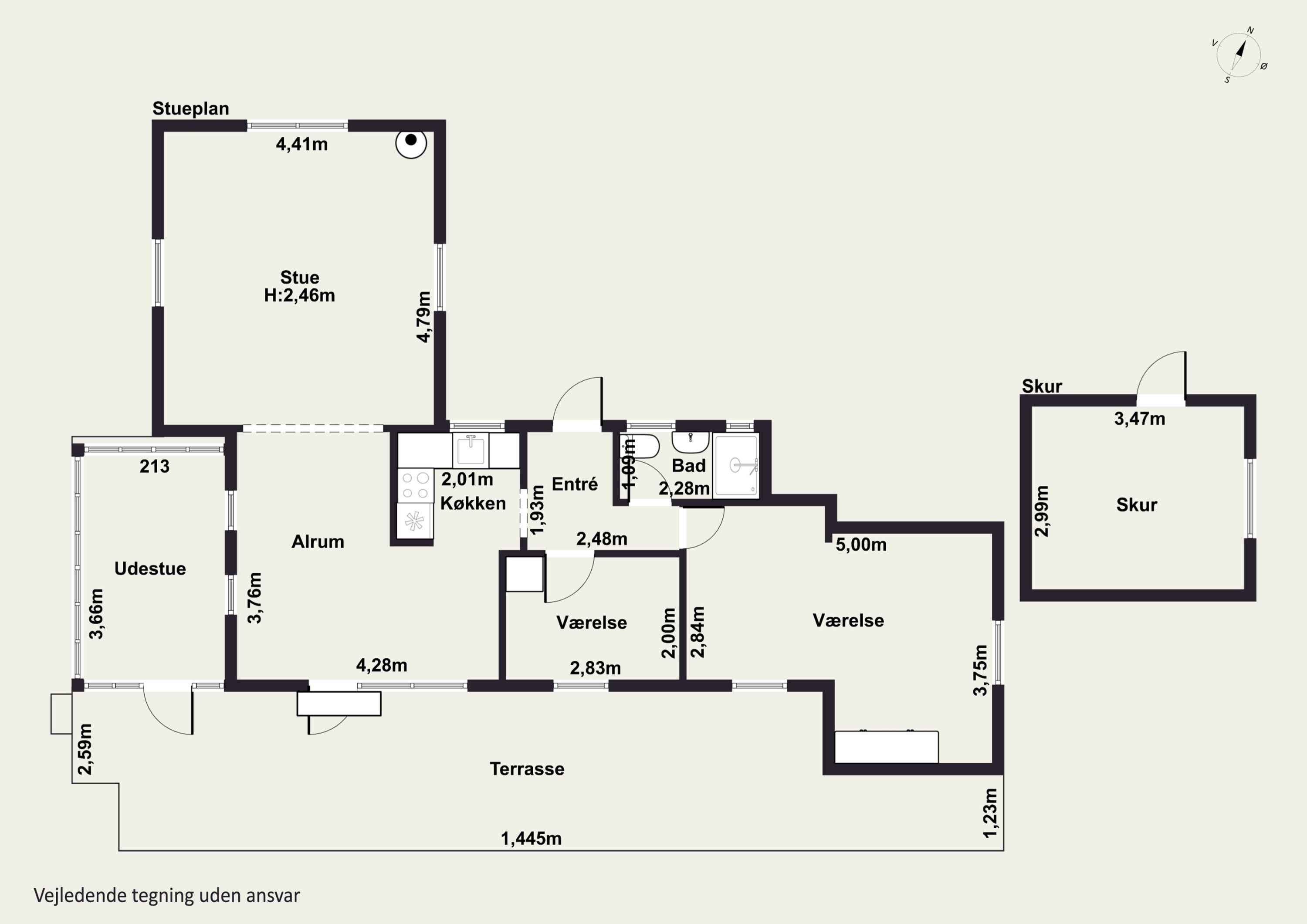 Plantegninger billede af Myrevej 3, Balka, 3730 Nexø