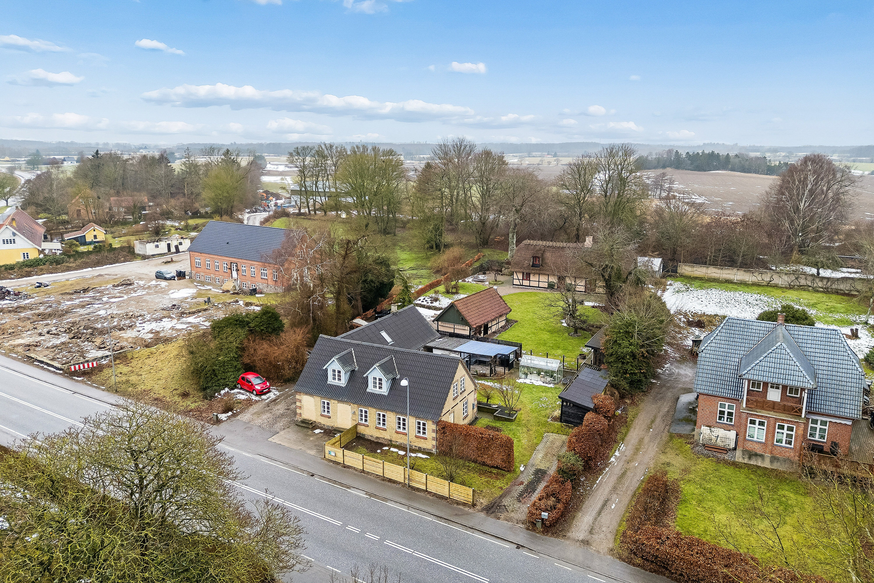 Fremhævet luftfoto billede i fuldskærmstilstand. Billede af Kyse Bygade 10, Kyse, 4700 Næstved