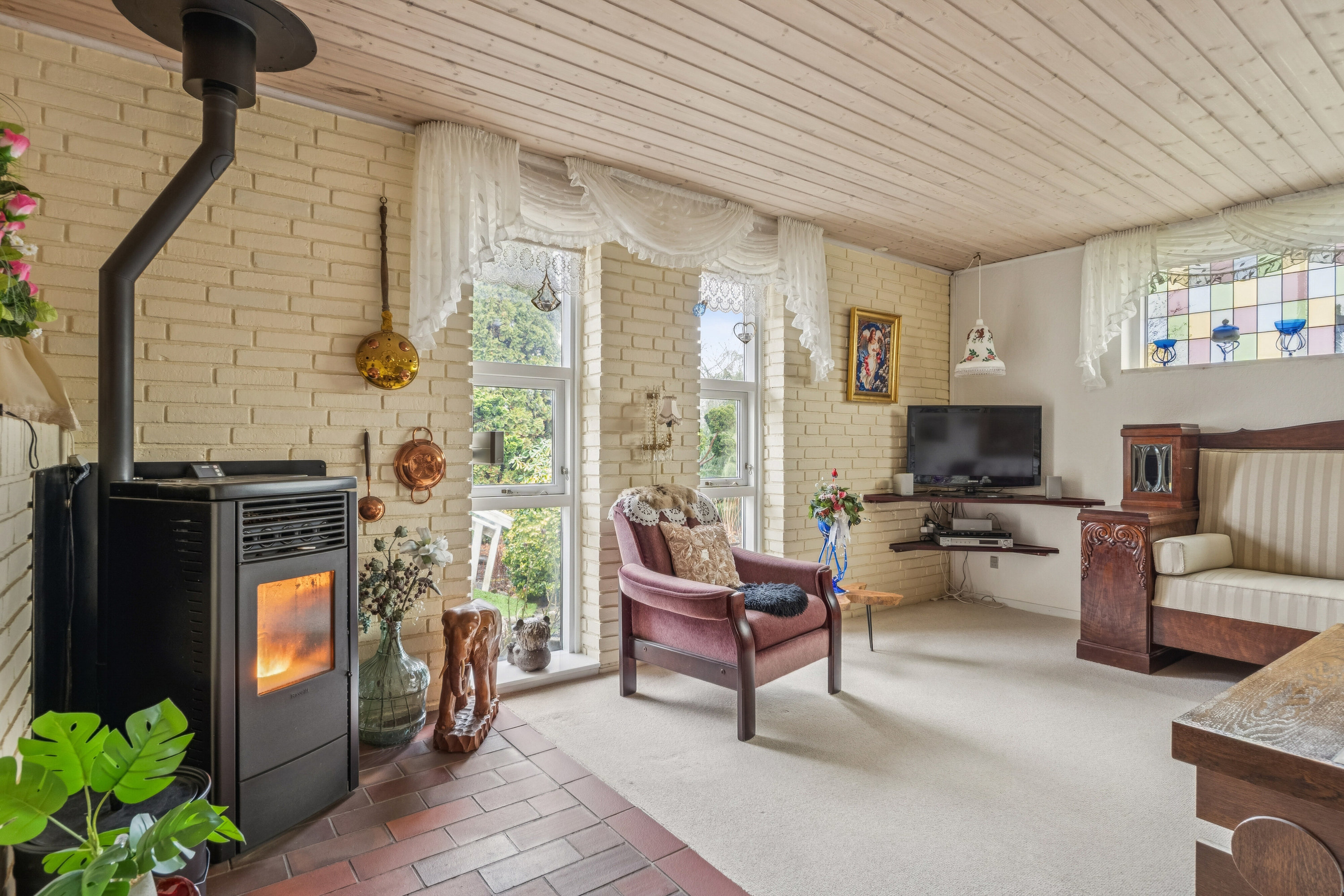 Fremhævet stue billede i fuldskærmstilstand. Billede af Wistoftsvej 10, 7430 Ikast