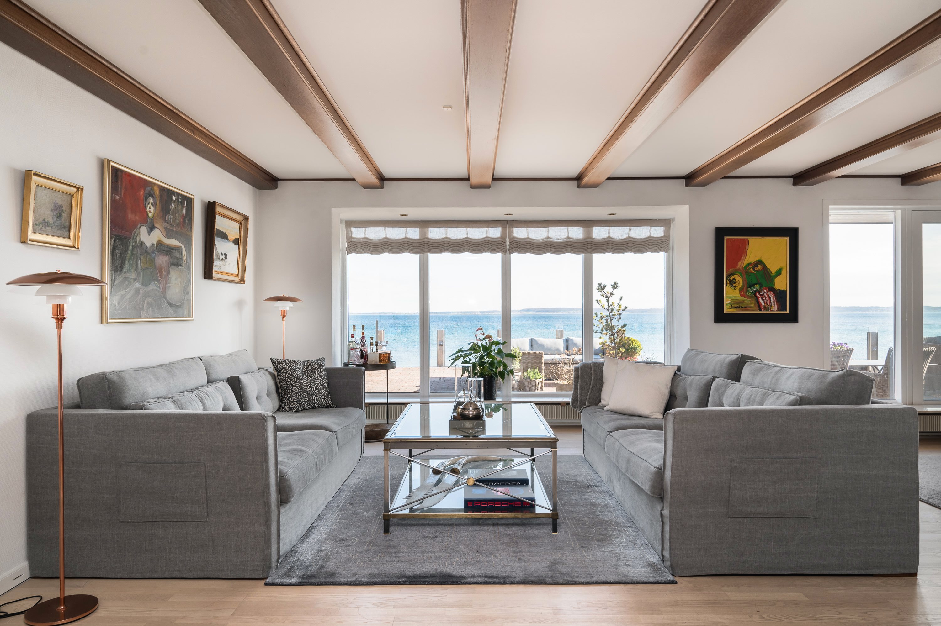 Fremhævet panorama udsigt fra stuen billede i fuldskærmstilstand. Billede af Nordre Strandvej 172A, 3140 Ålsgårde