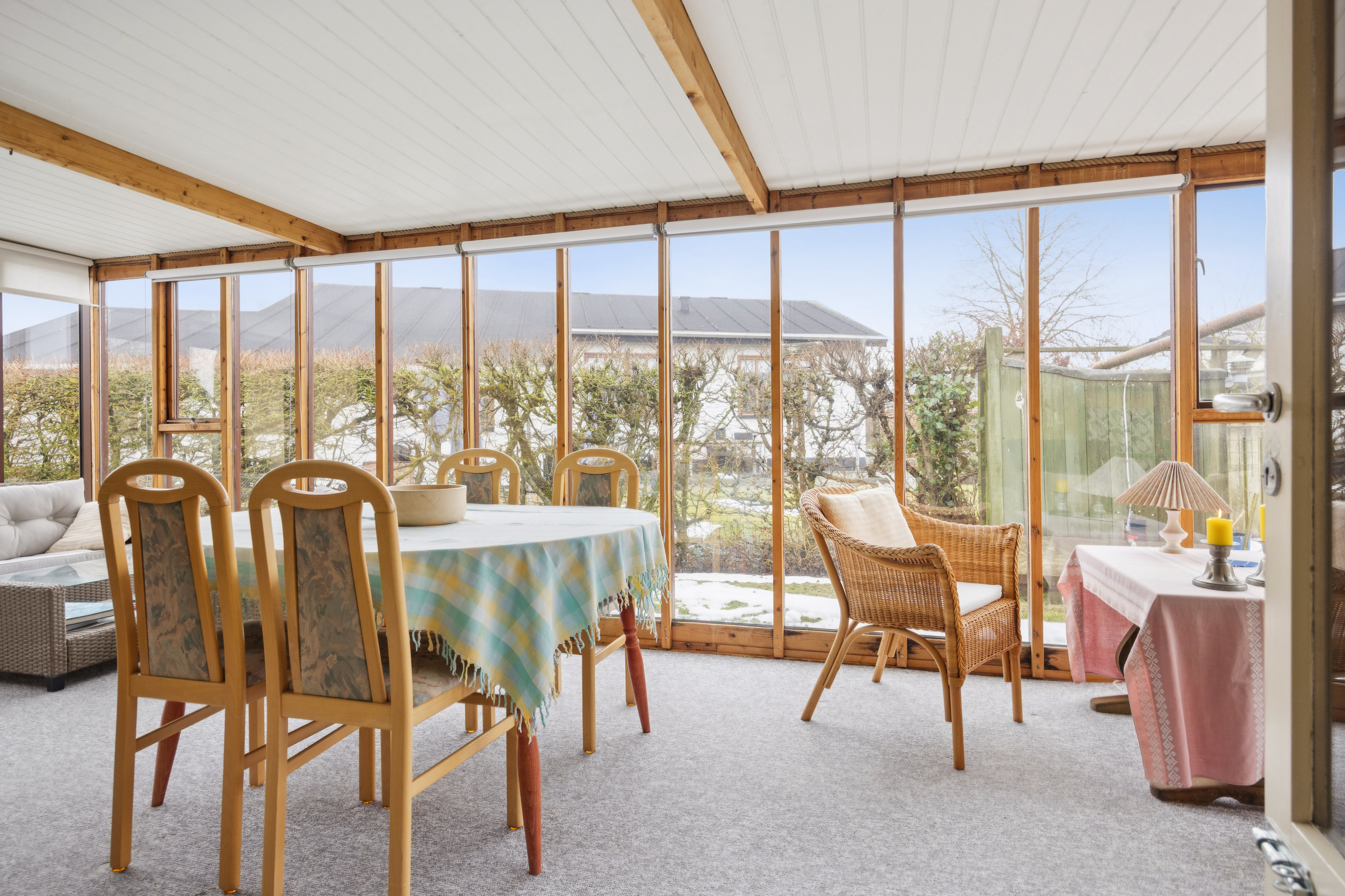 Fremhævet udestue billede i fuldskærmstilstand. Billede af Klokkelyngen 4, 9400 Nørresundby