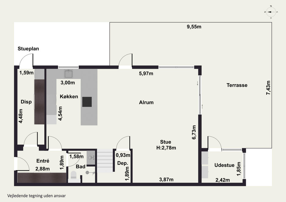 Plantegninger billede af Stisager 88A, 2600 Glostrup