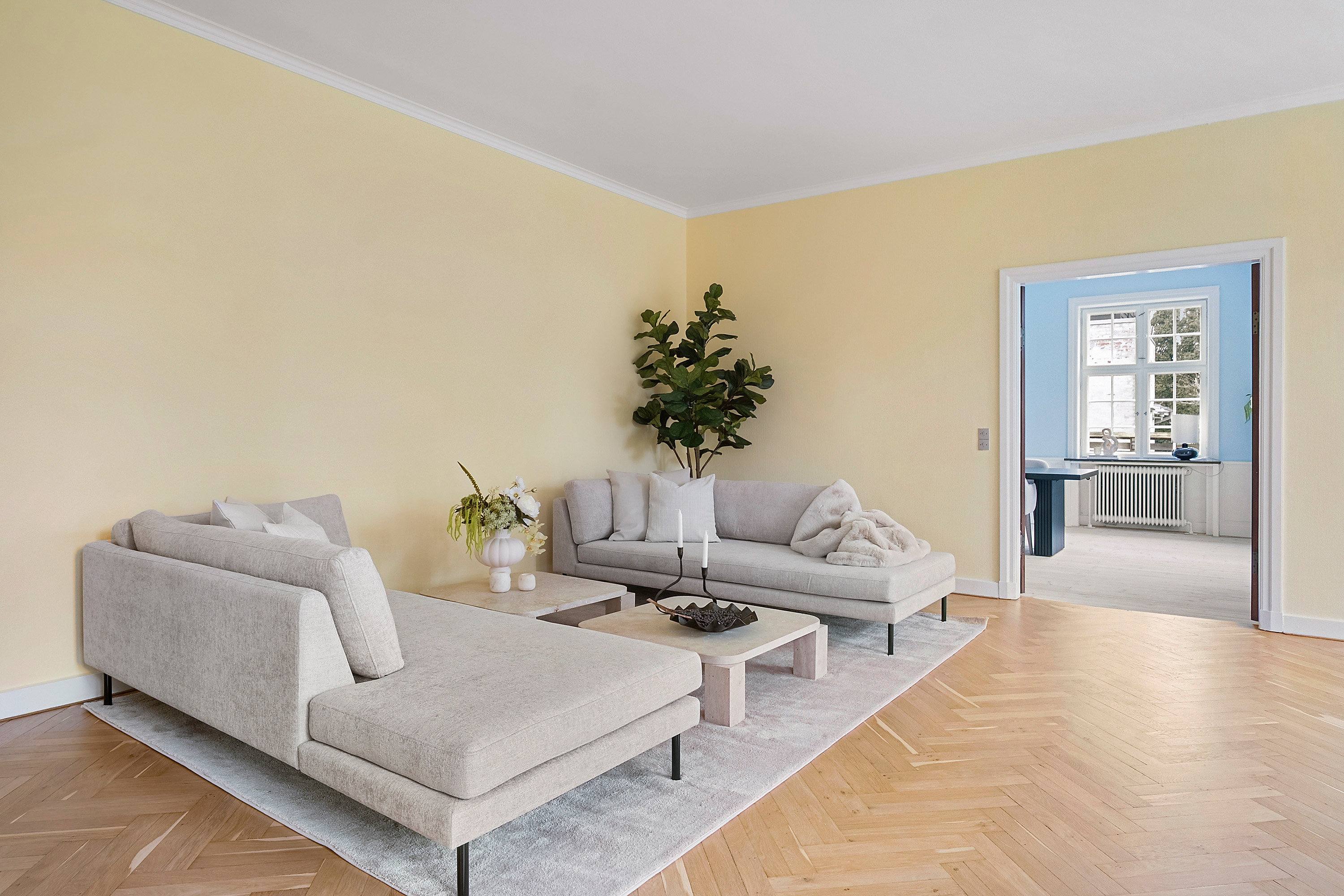 Fremhævet stue billede i fuldskærmstilstand. Billede af Barsehøj 10, 2900 Hellerup