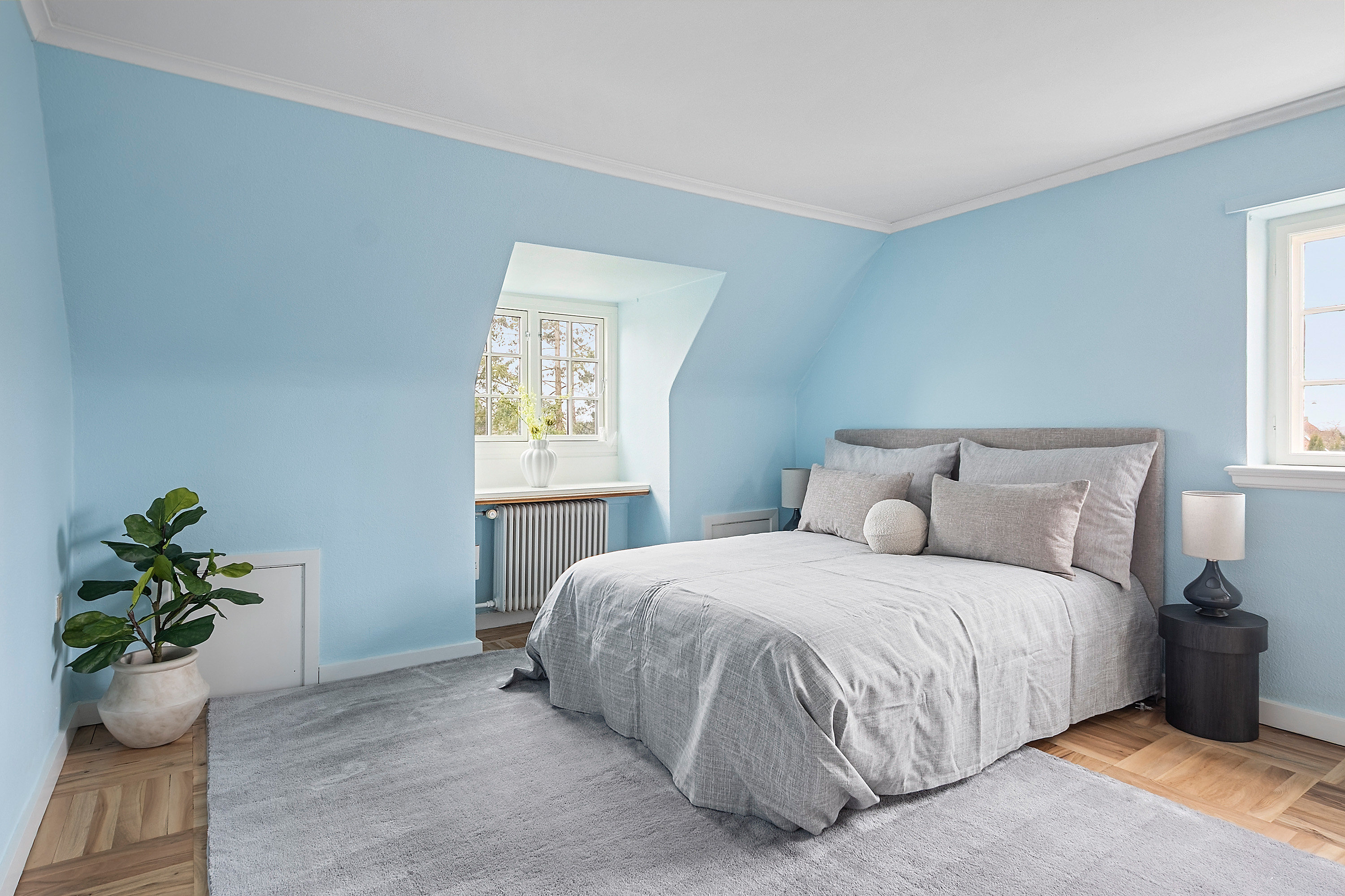 Fremhævet soveværelse billede i fuldskærmstilstand. Billede af Barsehøj 10, 2900 Hellerup