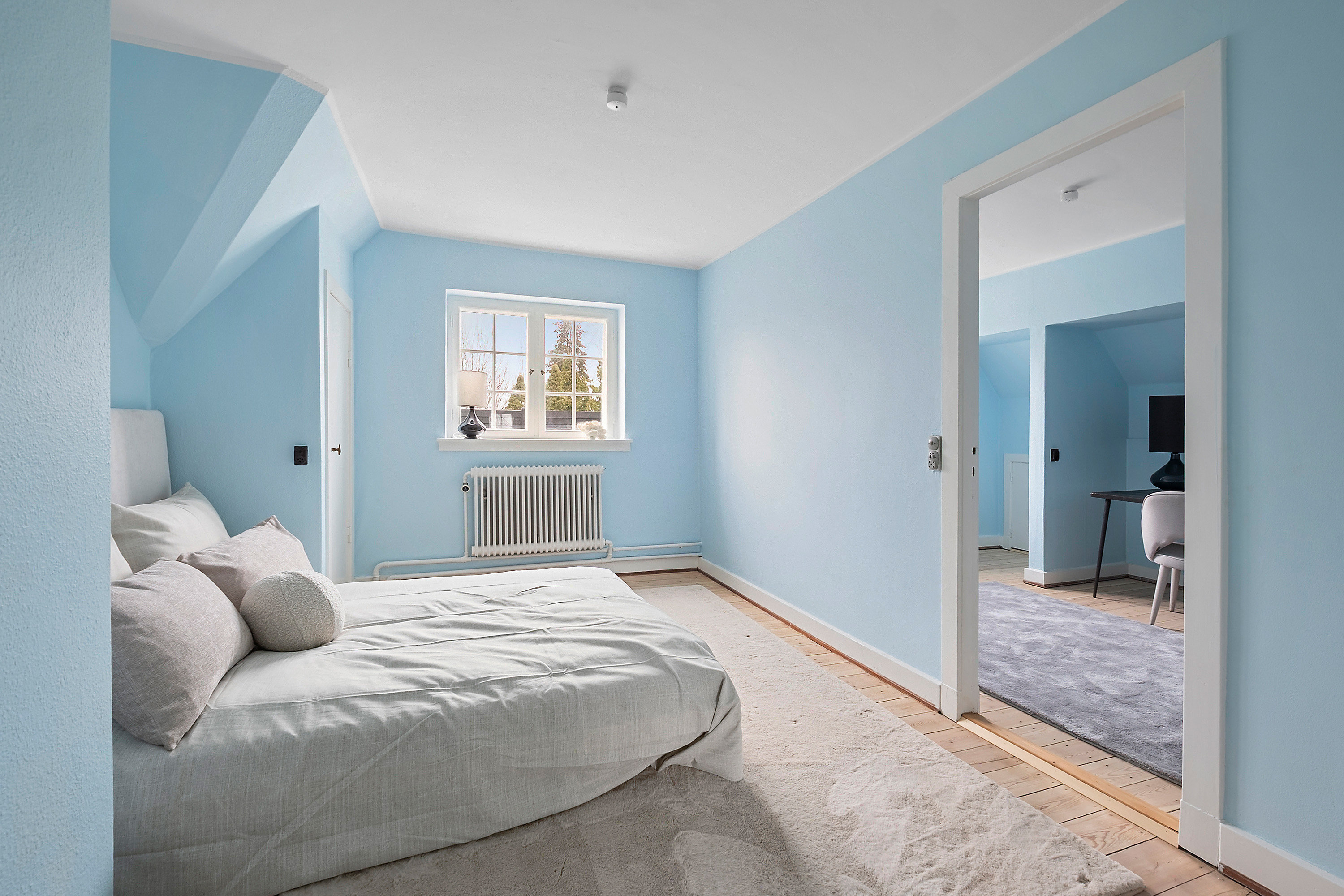 Fremhævet soveværelse billede i fuldskærmstilstand. Billede af Barsehøj 10, 2900 Hellerup