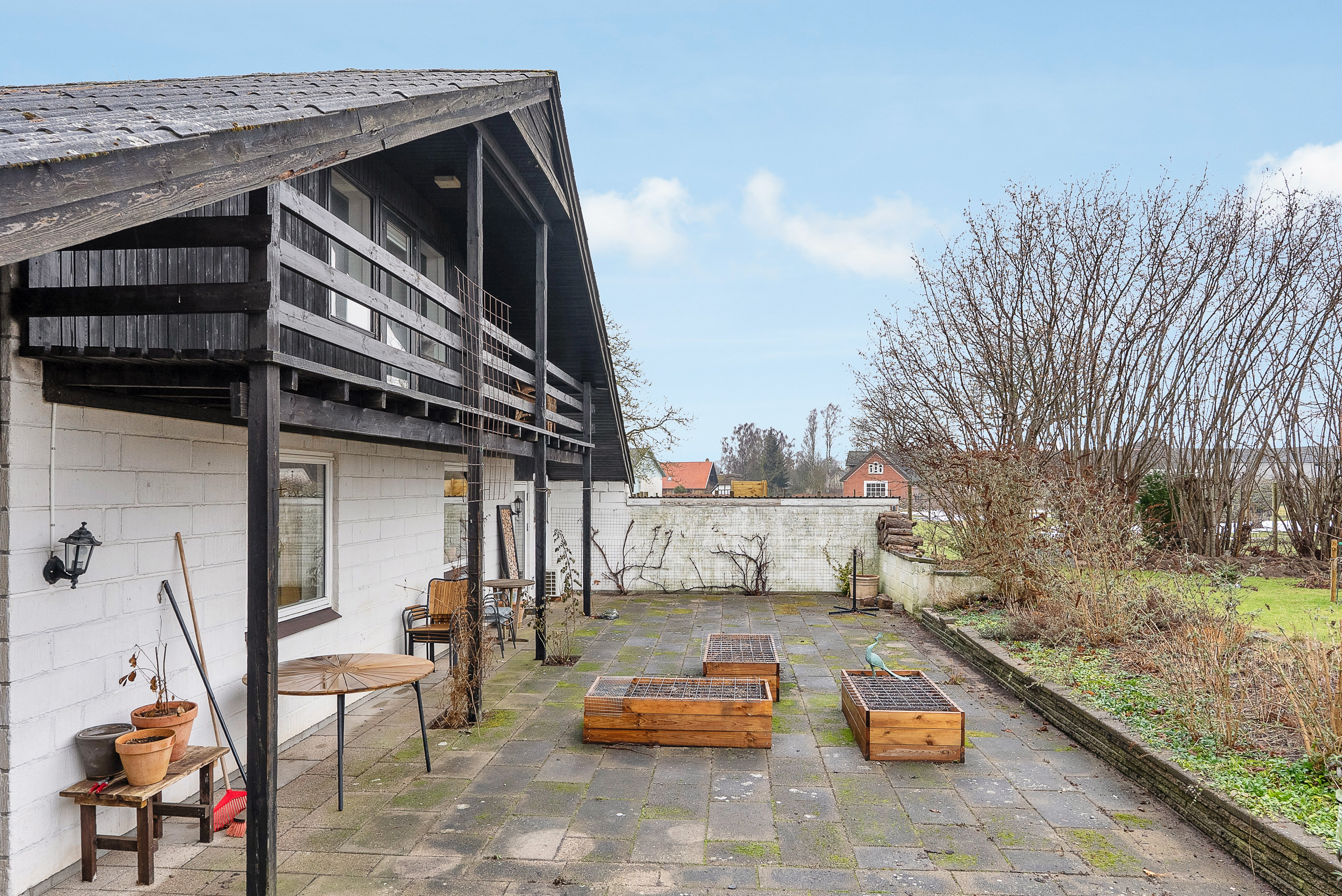 Fremhævet terrasse billede i fuldskærmstilstand. Billede af Kirkevej 33, Nr Højrup, 5450 Otterup