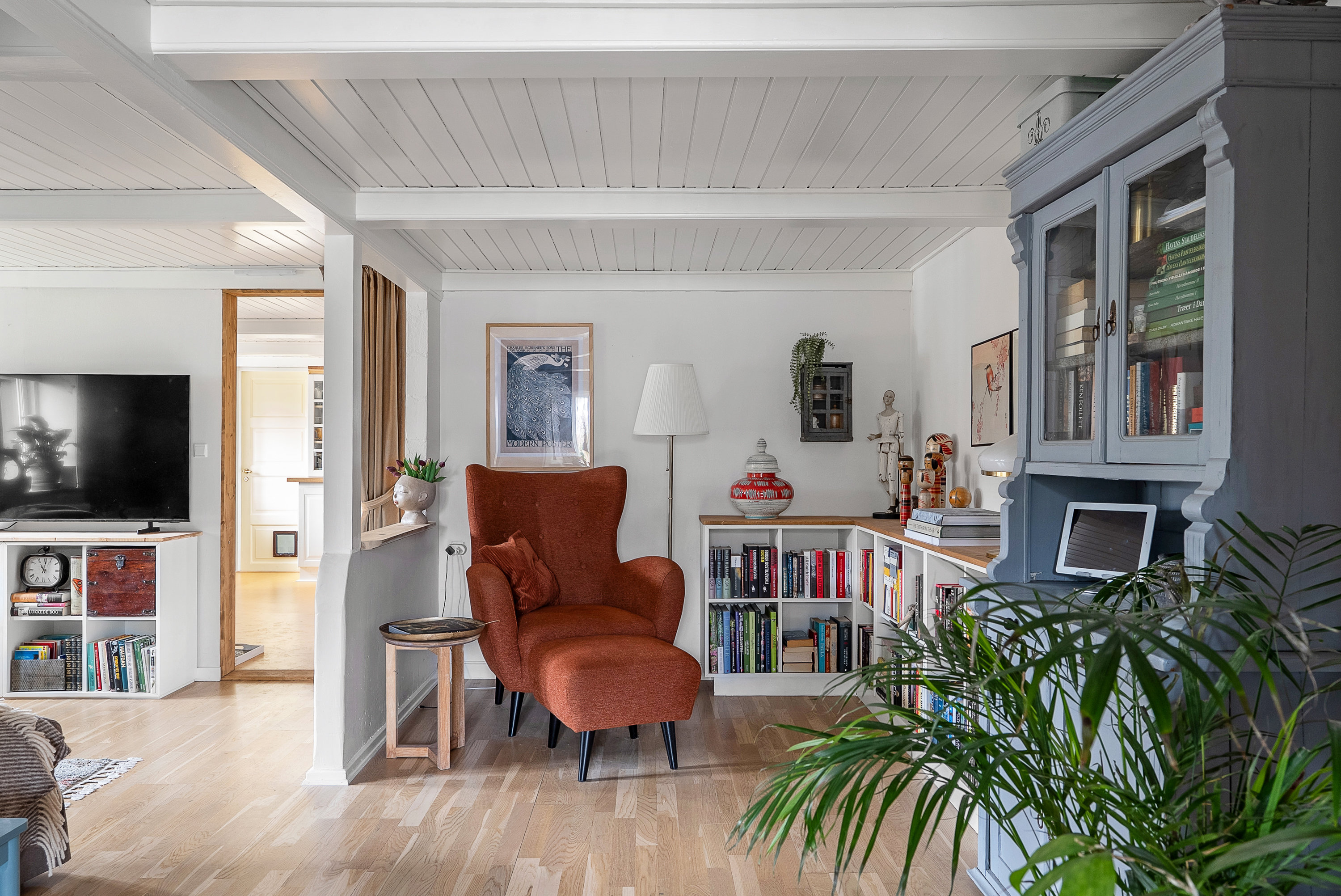 Fremhævet stue billede i fuldskærmstilstand. Billede af Kirkevej 33, Nr Højrup, 5450 Otterup