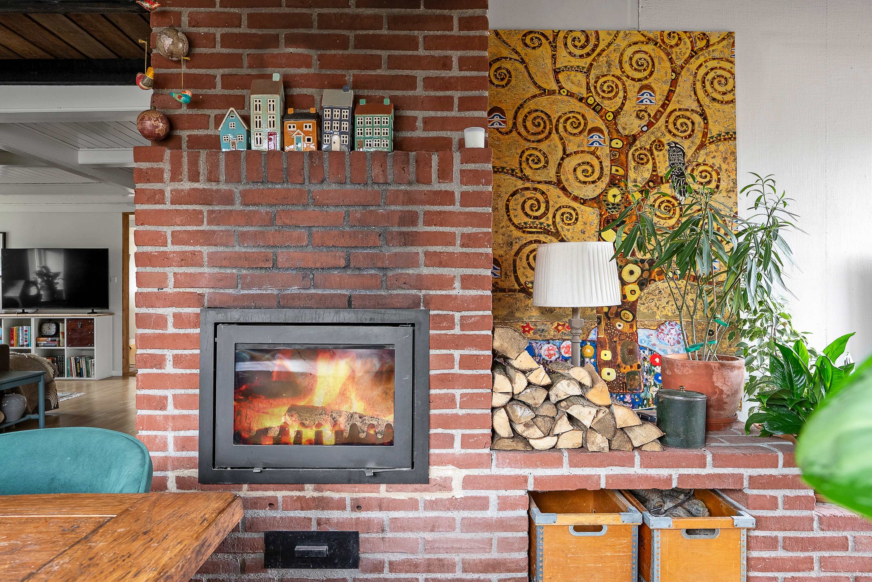 Fremhævet stue billede i fuldskærmstilstand. Billede af Kirkevej 33, Nr Højrup, 5450 Otterup