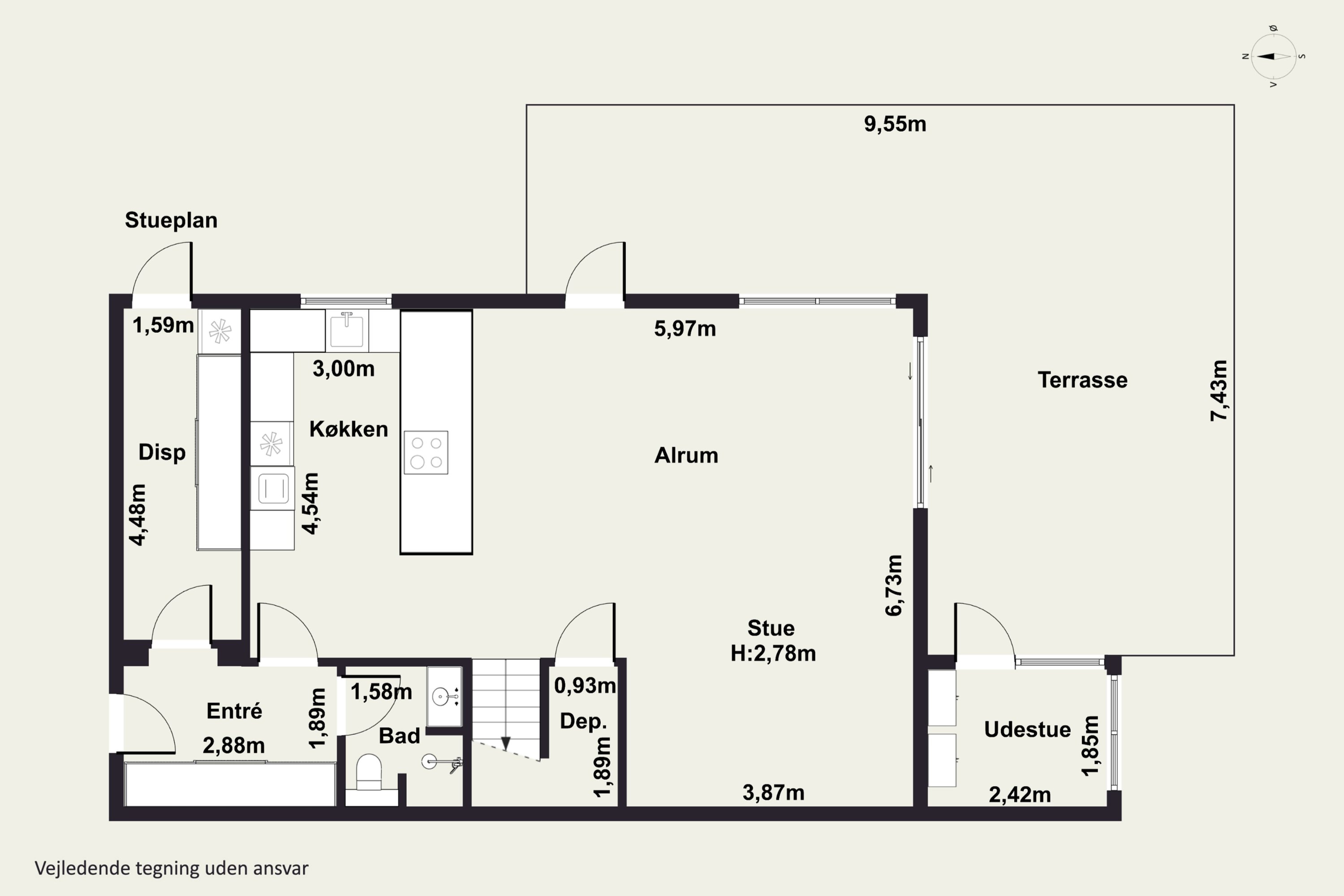 Plantegninger billede af Stisager 88A, 2600 Glostrup