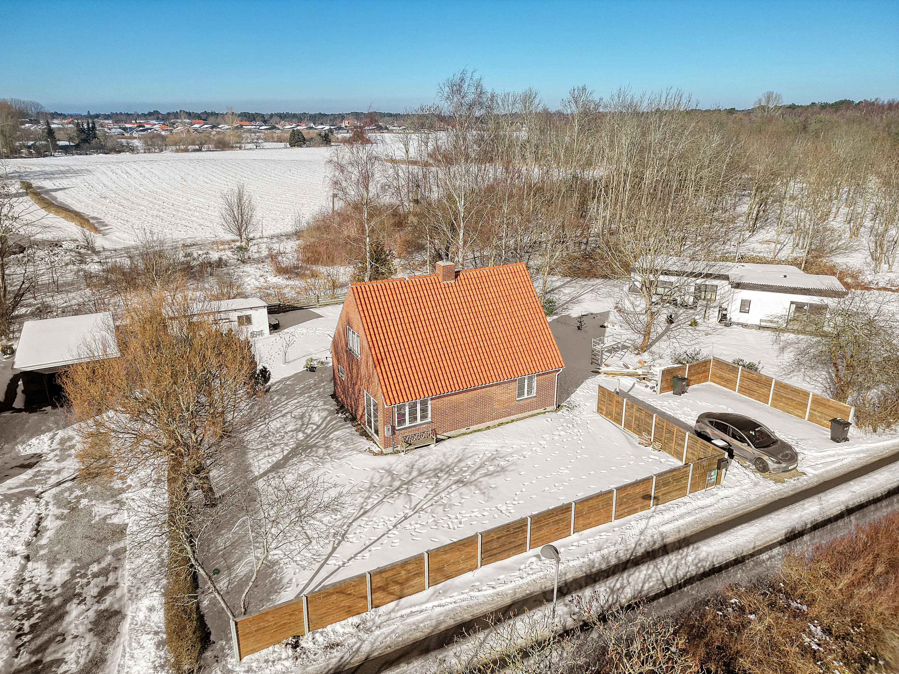 Fremhævet luftfoto billede i fuldskærmstilstand. Billede af Askehaven 17, 4500 Nykøbing Sj