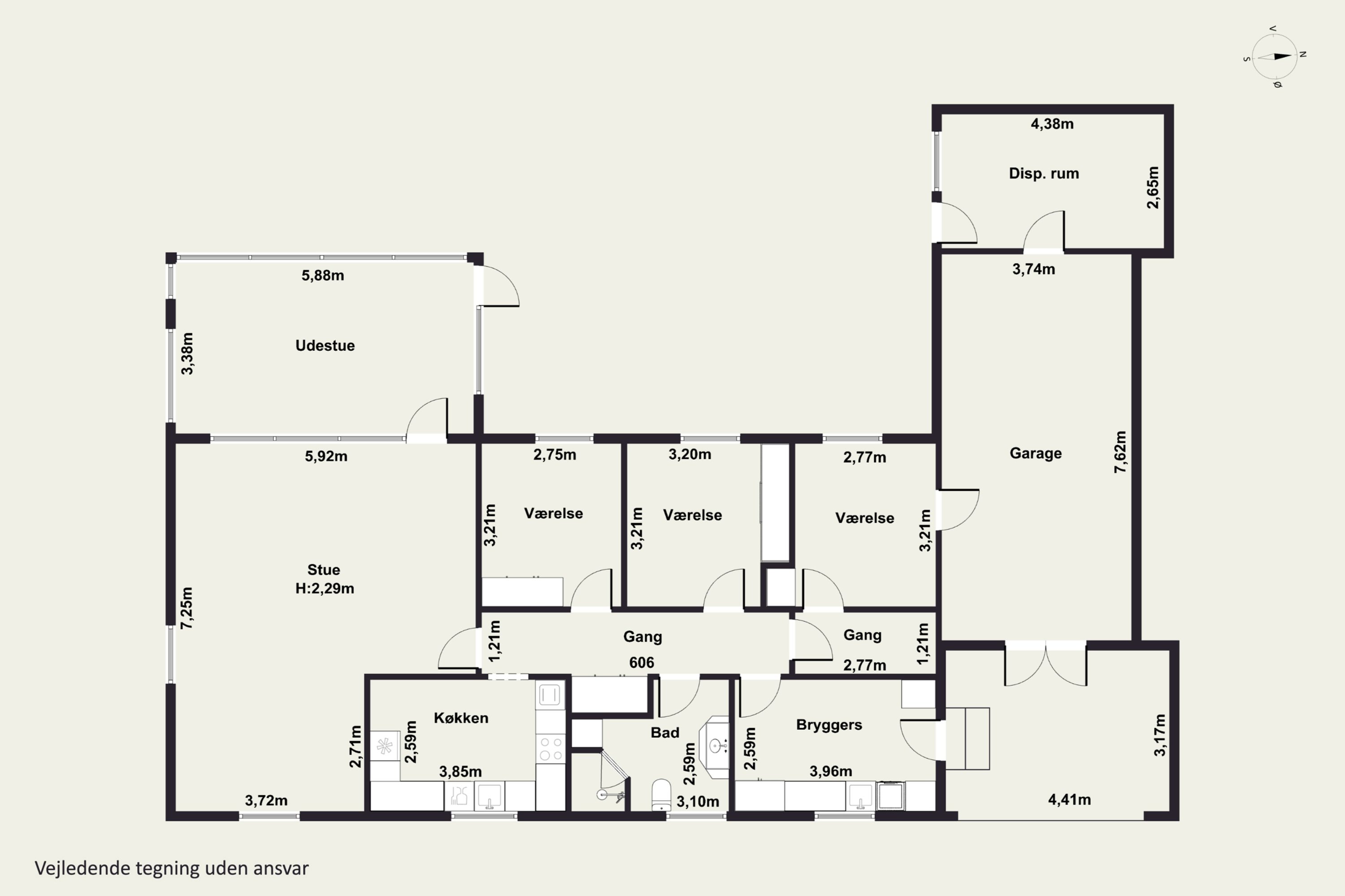 Plantegninger billede af Gøgevej 8, Ø Snede, 8723 Løsning