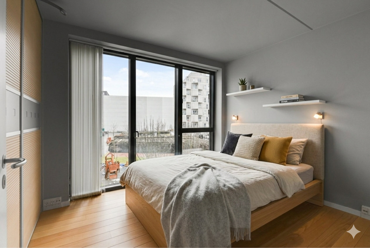 Fremhævet  billede i fuldskærmstilstand. Billede af Robert Jacobsens Vej 91, 2. tv., 2300 København S