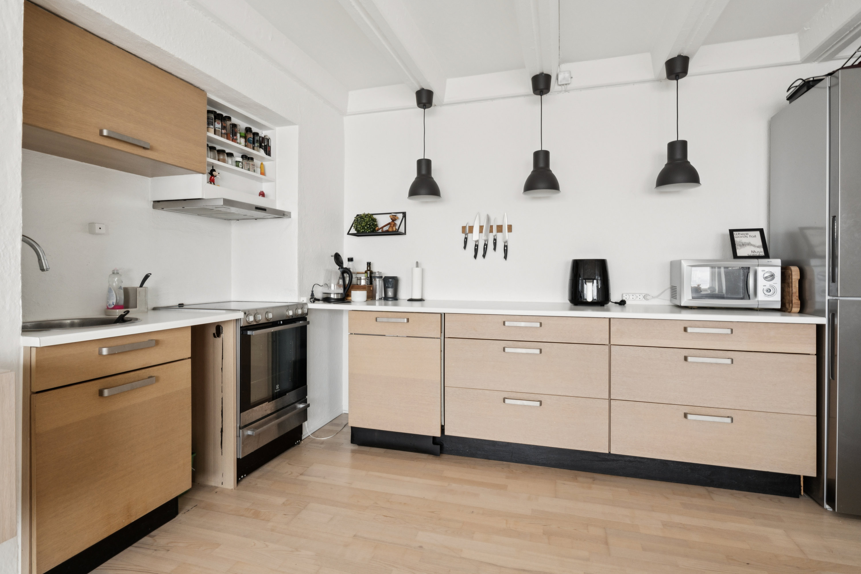 Fremhævet køkken billede i fuldskærmstilstand. Billede af Vesterbro 127, 11. 1107., 9000 Aalborg