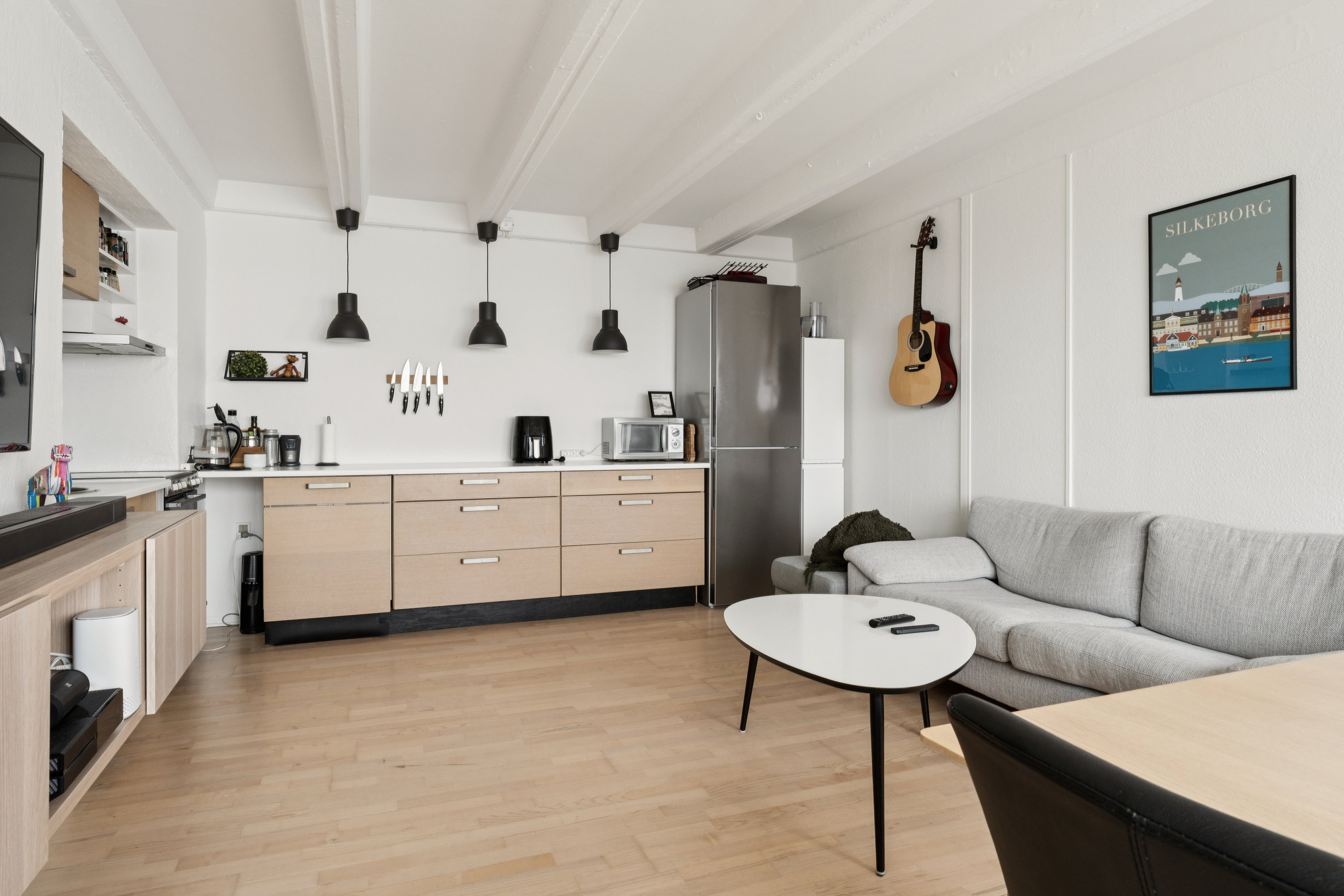 Fremhævet stue billede i fuldskærmstilstand. Billede af Vesterbro 127, 11. 1107., 9000 Aalborg