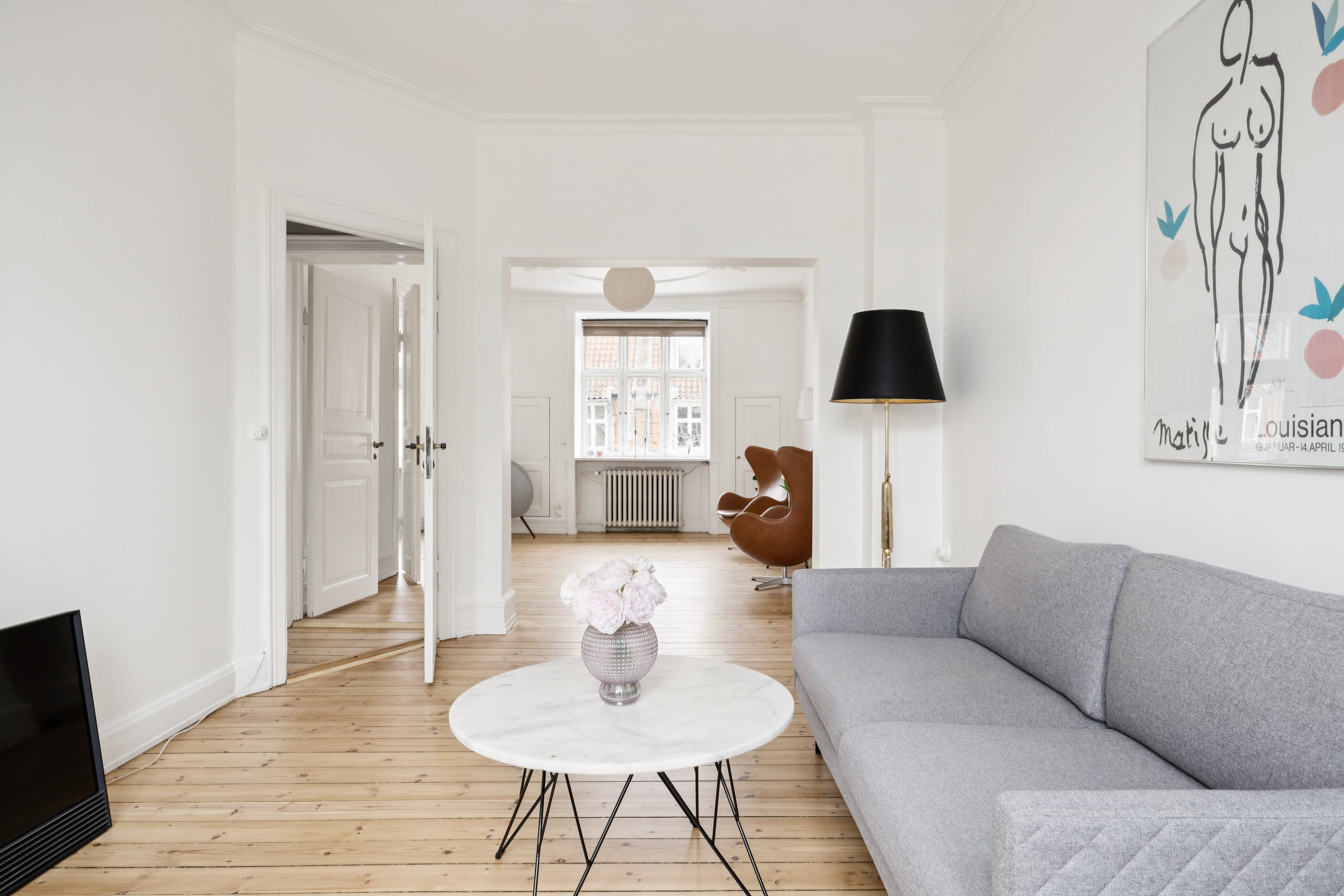 Fremhævet stue billede i fuldskærmstilstand. Billede af Henrik Steffens Vej 5, 4. tv., 1866 Frederiksberg C