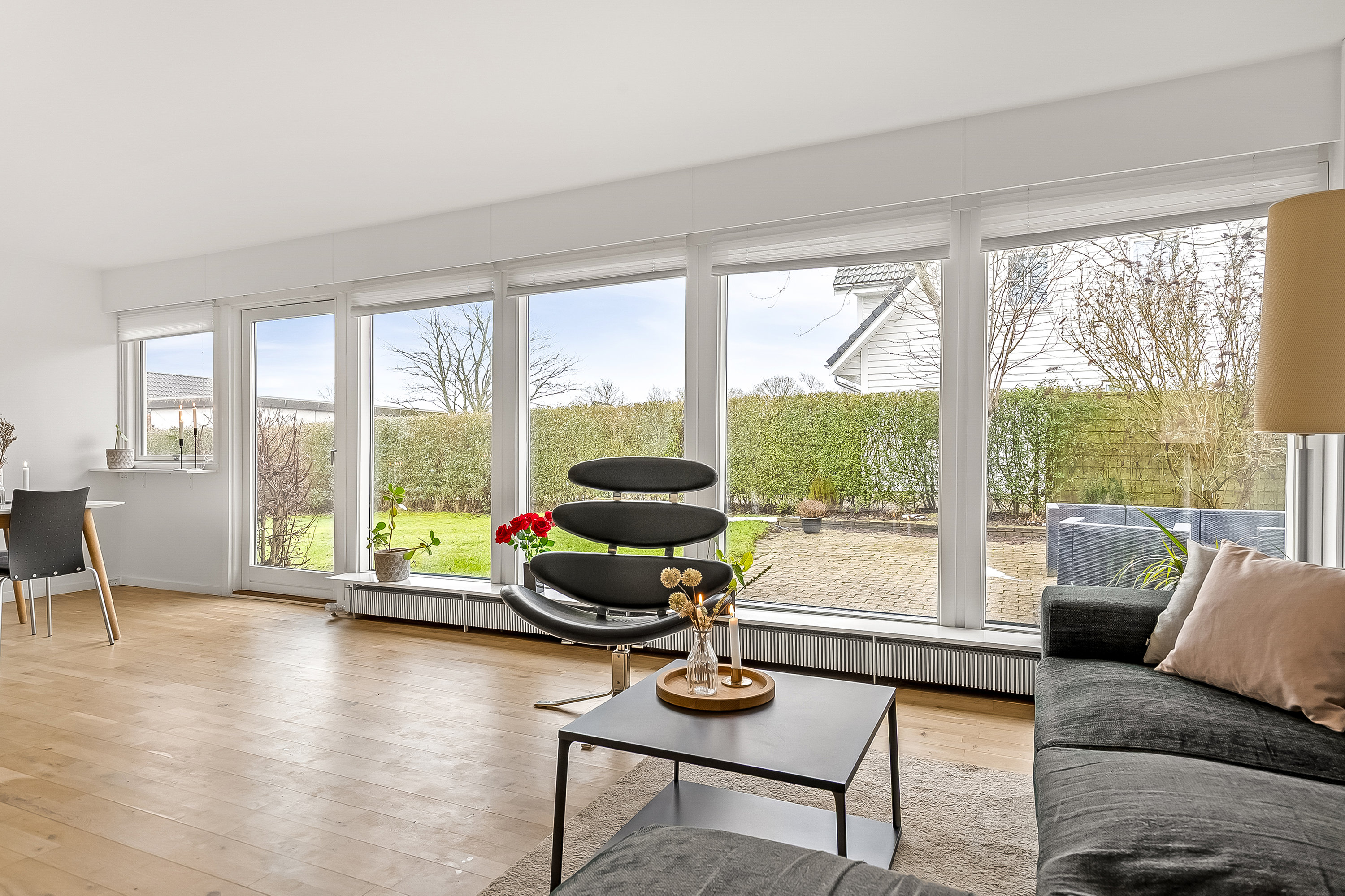 Fremhævet stue billede i fuldskærmstilstand. Billede af Skolebakken 60, Nr. Bjert, 6000 Kolding