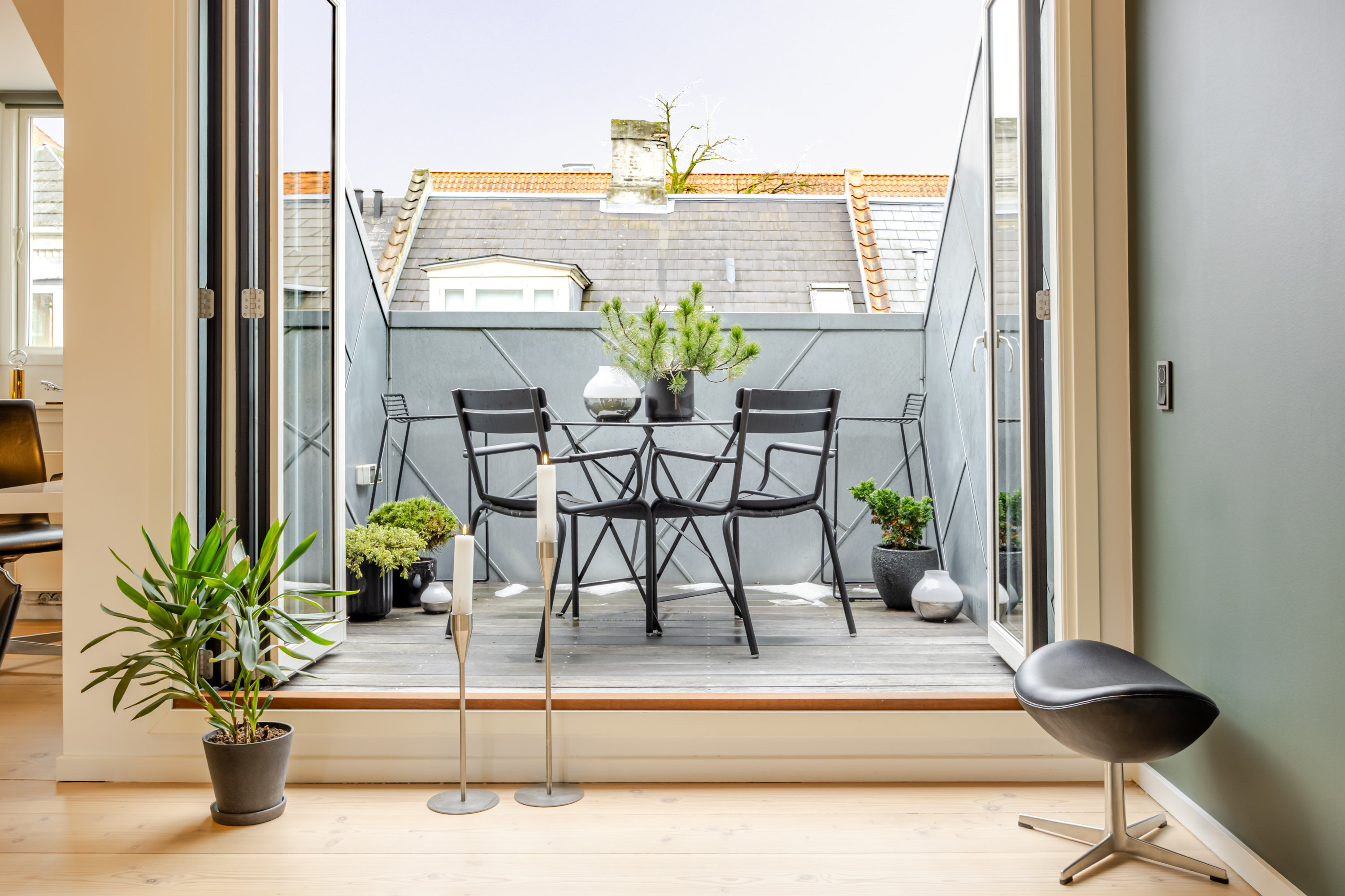 Fremhævet tagterrasse billede i fuldskærmstilstand. Billede af Krusemyntegade 3, 1318 København K