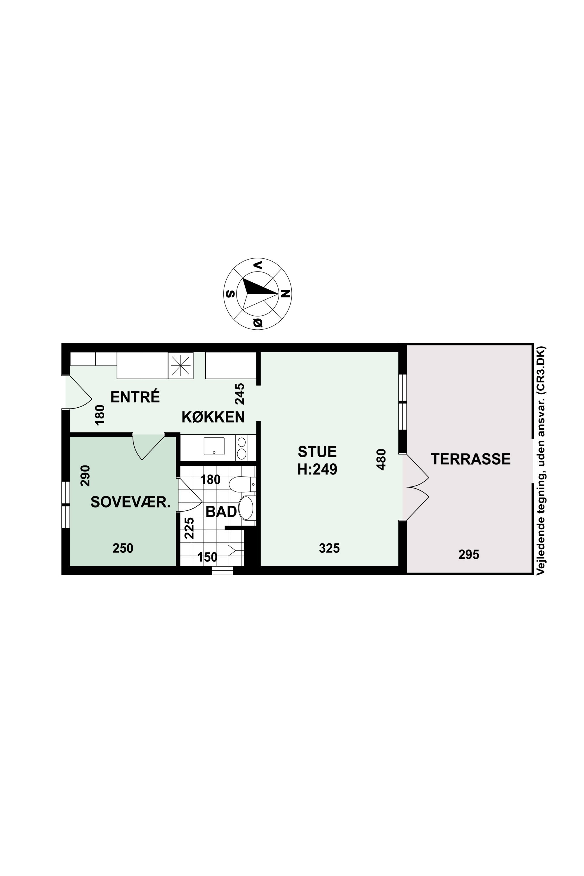 Plantegninger billede af Kystvej 34, st.. 8., 3100 Hornbæk