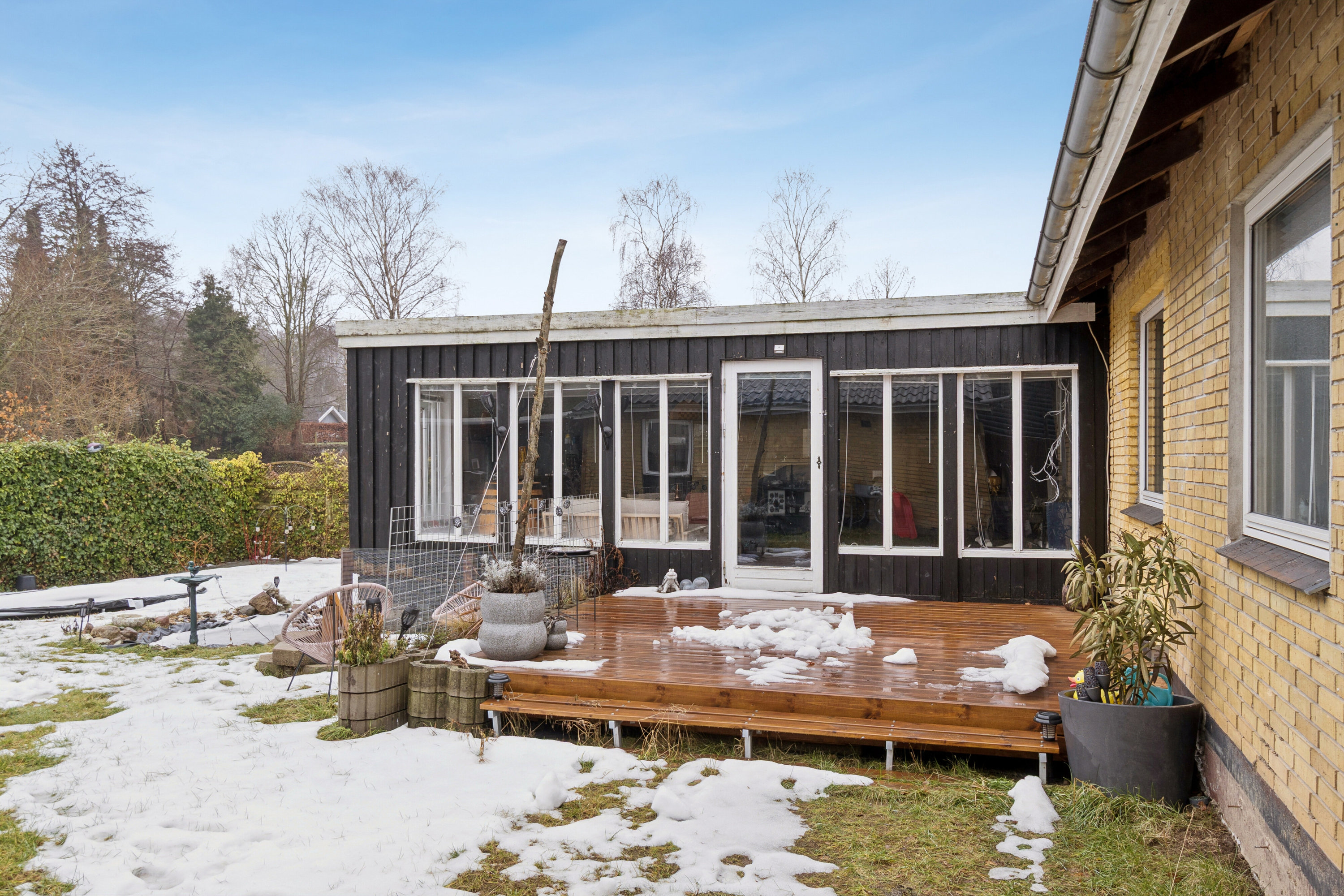 Fremhævet set fra haven billede i fuldskærmstilstand. Billede af Agerhønevej 15B, 4200 Slagelse