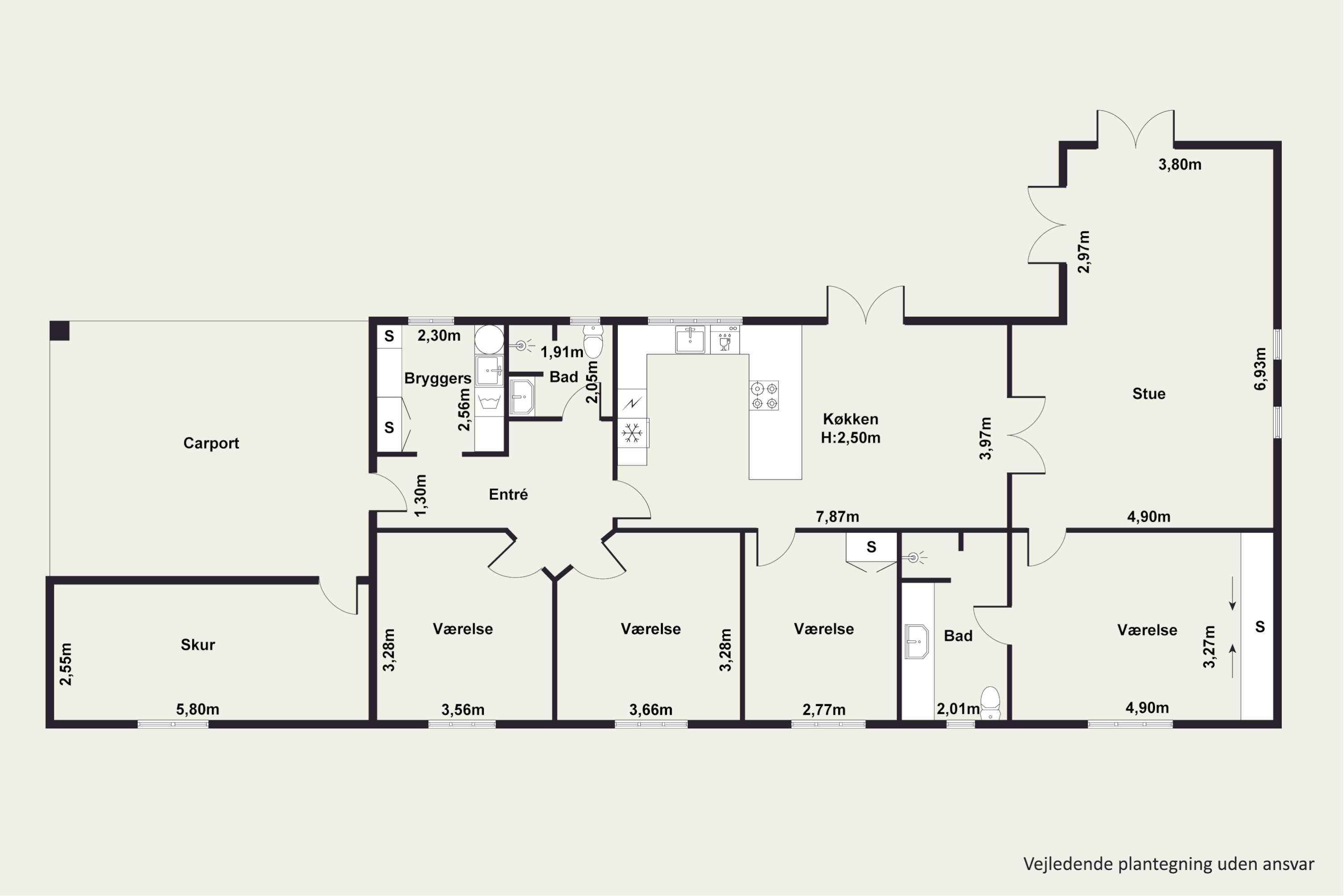Plantegninger billede af Højager 76, 8382 Hinnerup