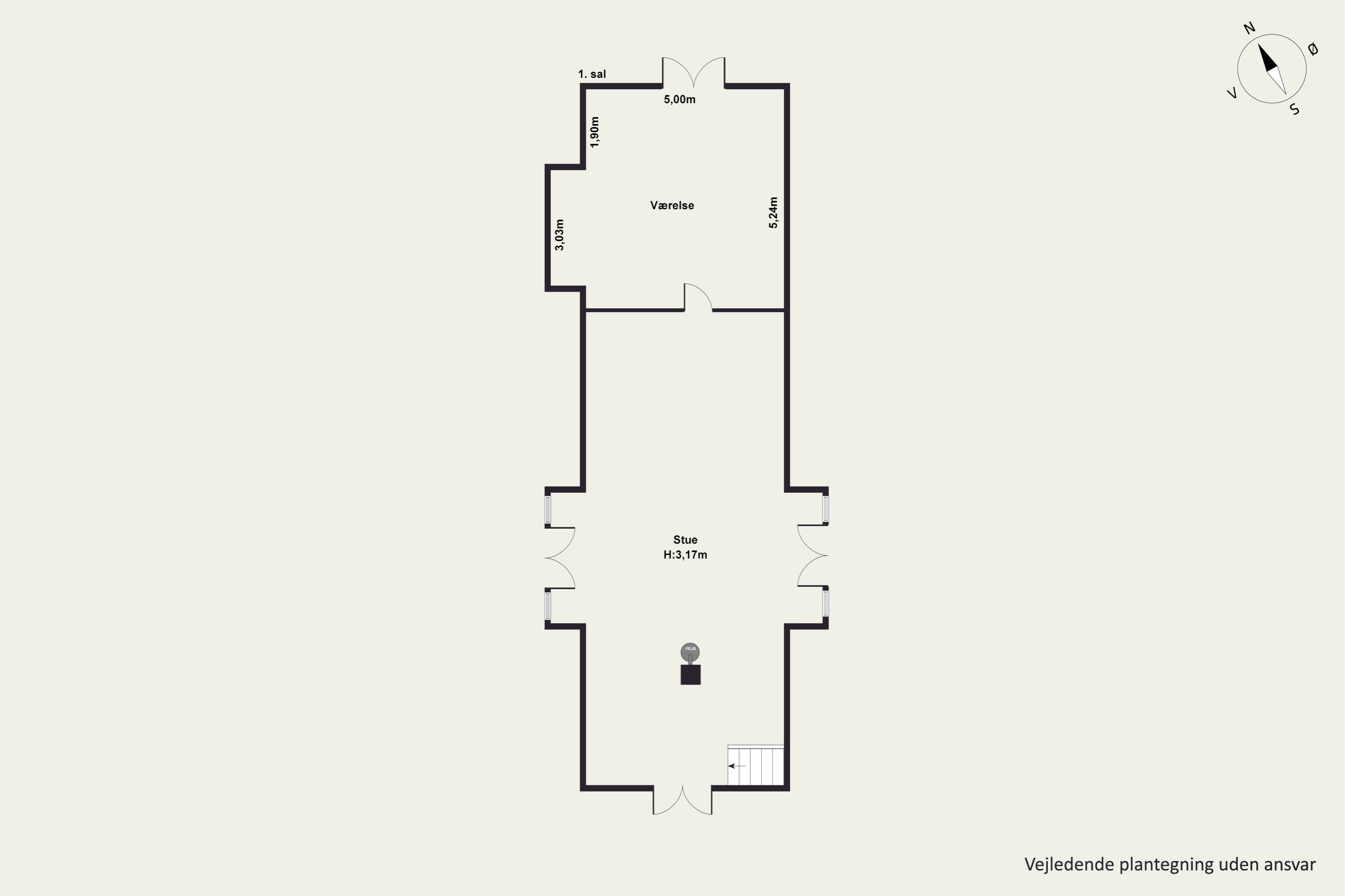 Plantegninger billede af Engbakkevej 5, Fausing Mark, 8961 Allingåbro