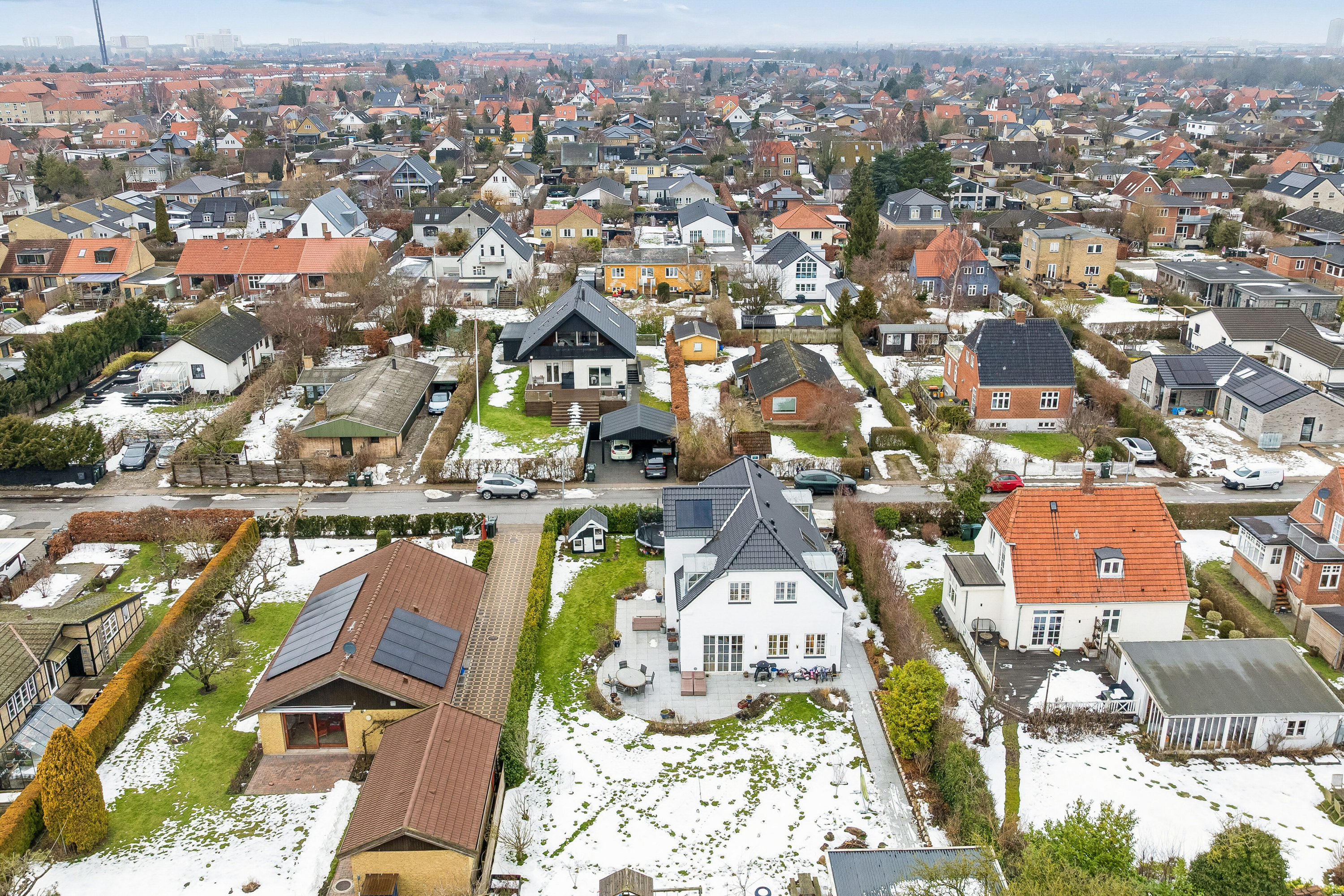 Fremhævet luftfoto billede i fuldskærmstilstand. Billede af Strøbyvej 28, 2650 Hvidovre