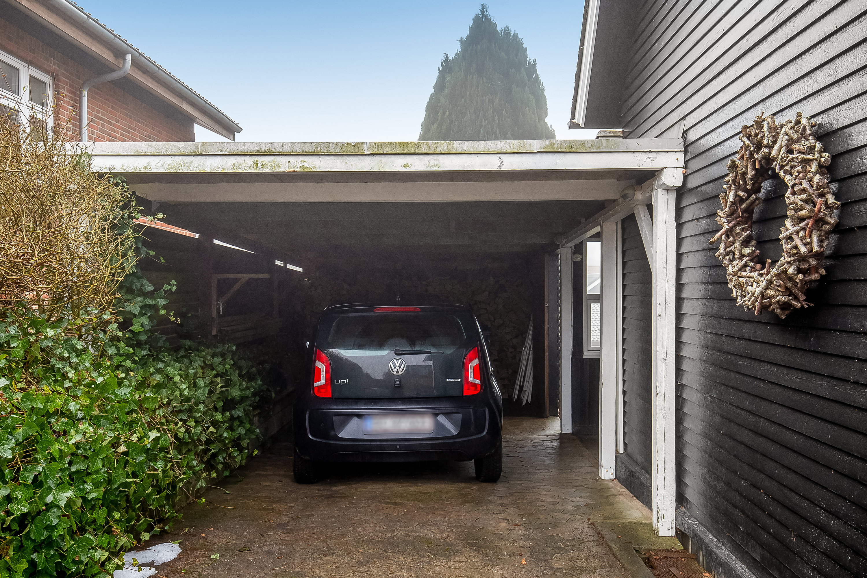 Fremhævet carport billede i fuldskærmstilstand. Billede af Søvej 6, Uhrhøj, 7100 Vejle