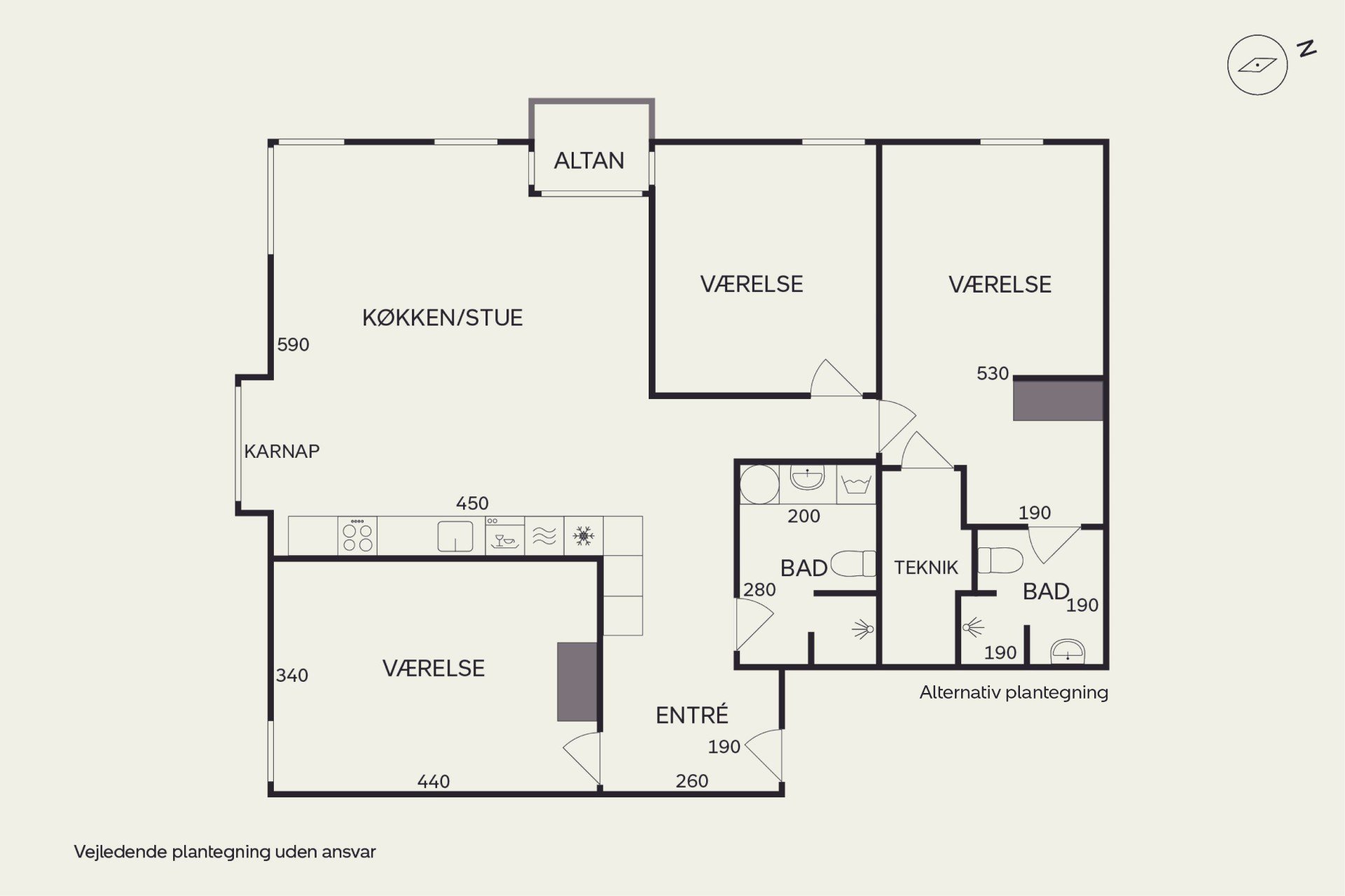 Plantegninger billede af Ny Carlsberg Vej 83, 16. 3., 1799 København V
