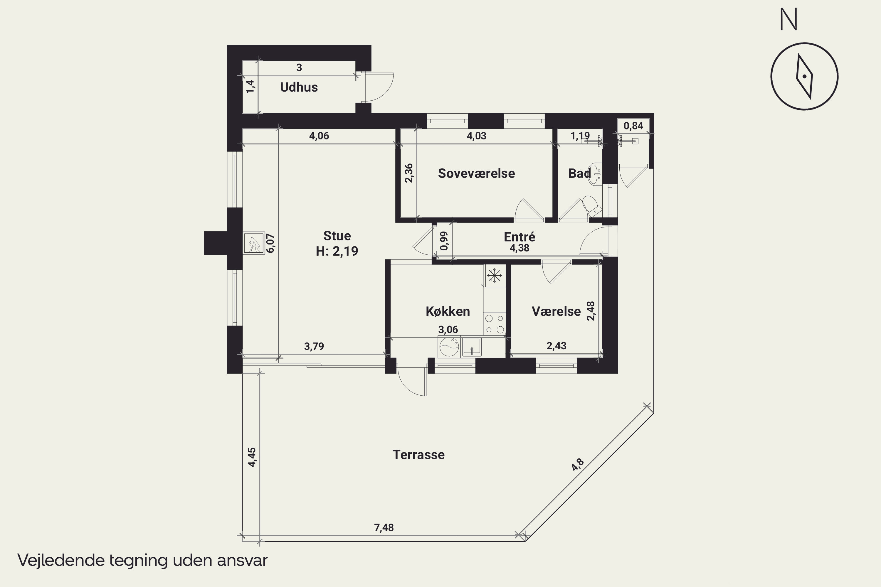 Fremhævet  billede i fuldskærmstilstand. Billede af Hasselvænget 3, 4873 Væggerløse