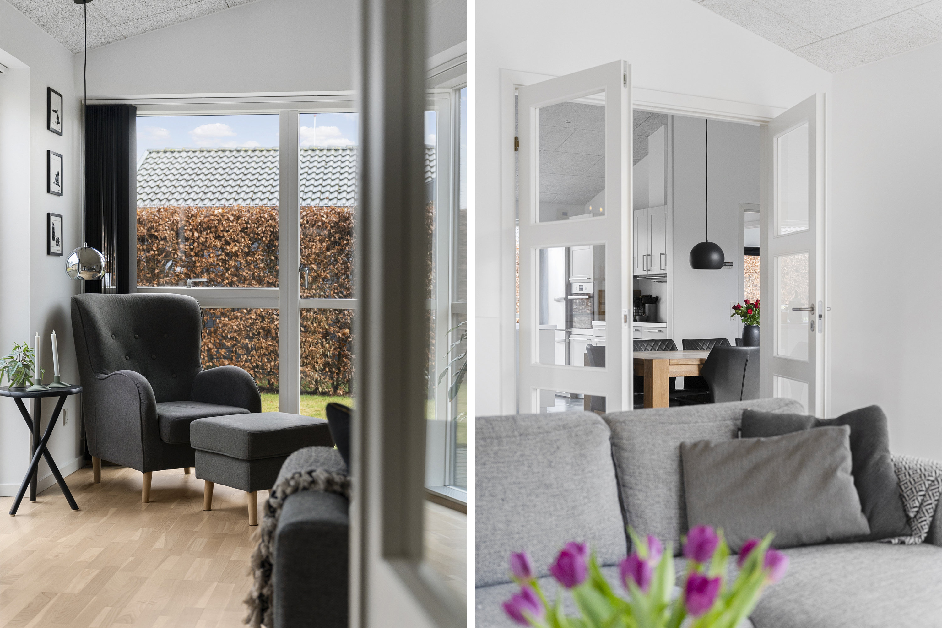 Fremhævet stue billede i fuldskærmstilstand. Billede af Tværvej 25, 8783 Hornsyld