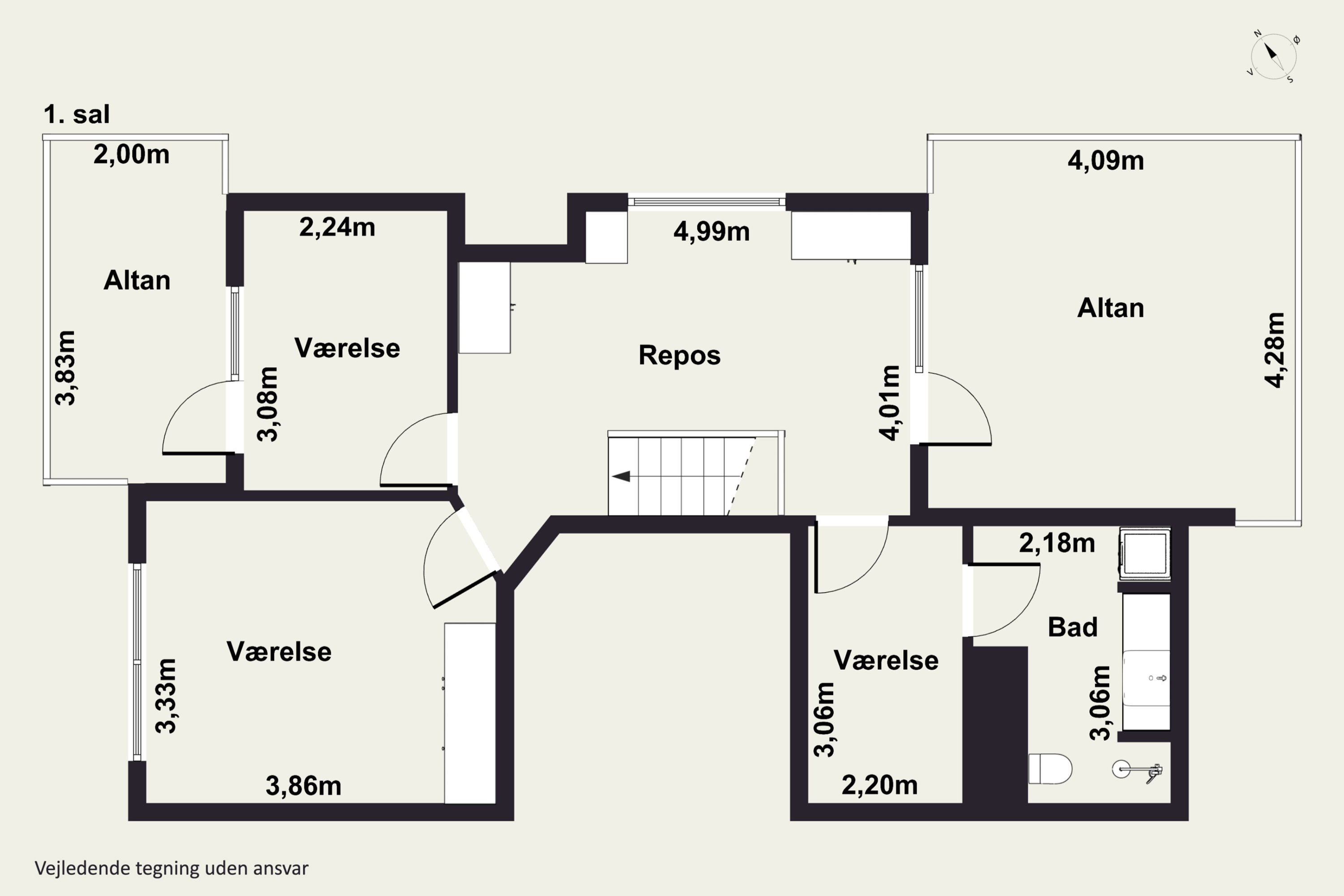Plantegninger billede af Jens Otto Krags Gade 18, 6. tv., 2300 København S