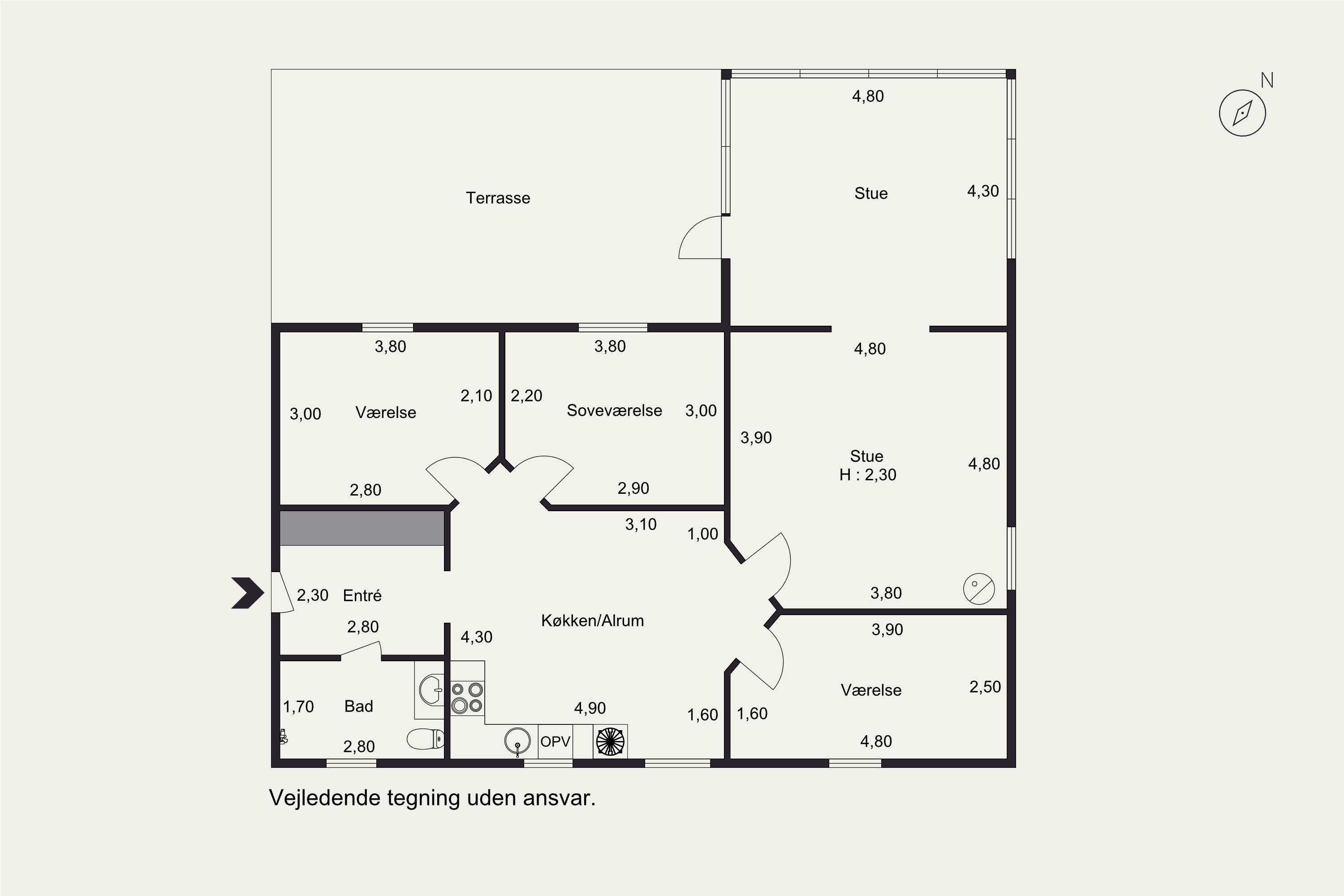 Plantegninger billede af Kærvej 10, 6560 Sommersted
