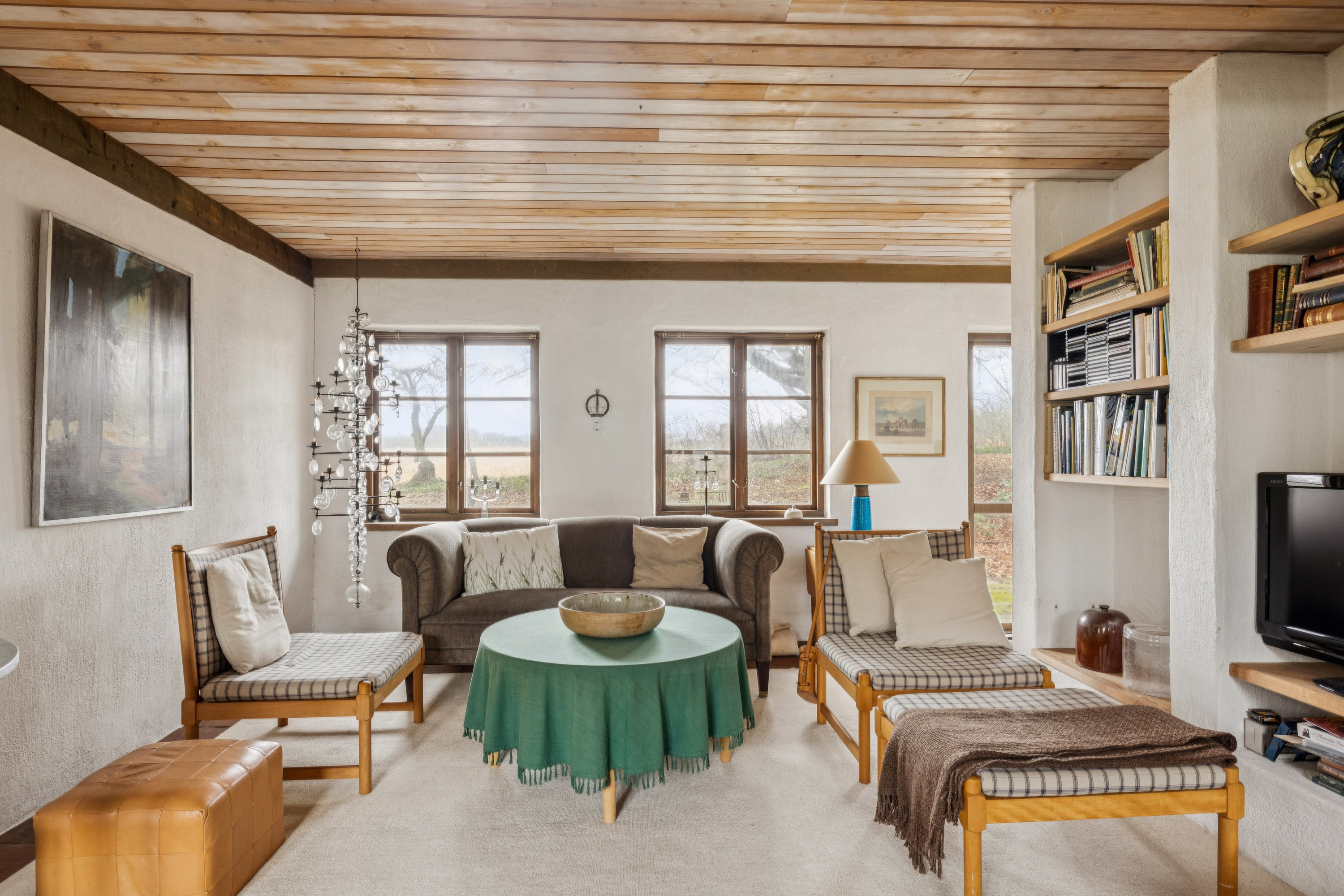 Fremhævet stue billede i fuldskærmstilstand. Billede af Hobrovej 55, Vammen, 8830 Tjele