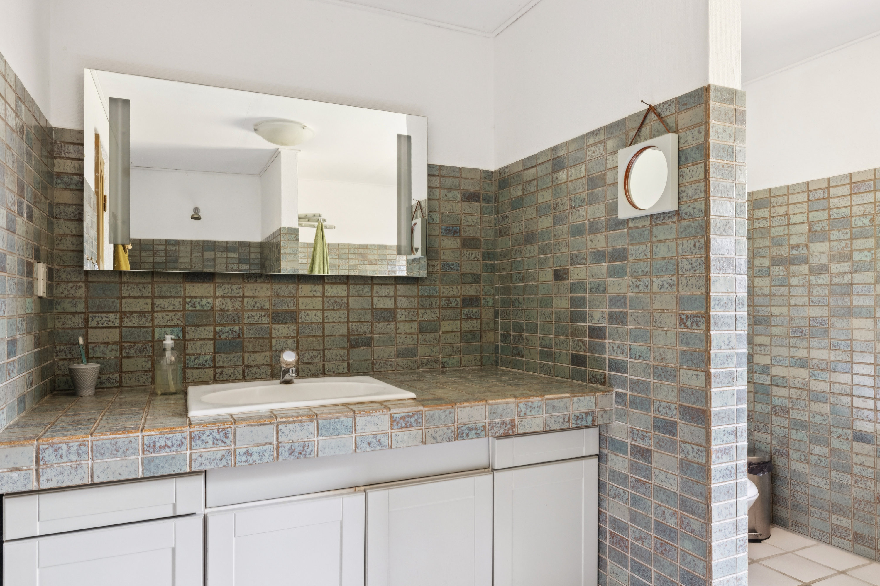 Fremhævet badeværelse billede i fuldskærmstilstand. Billede af Hobrovej 55, Vammen, 8830 Tjele