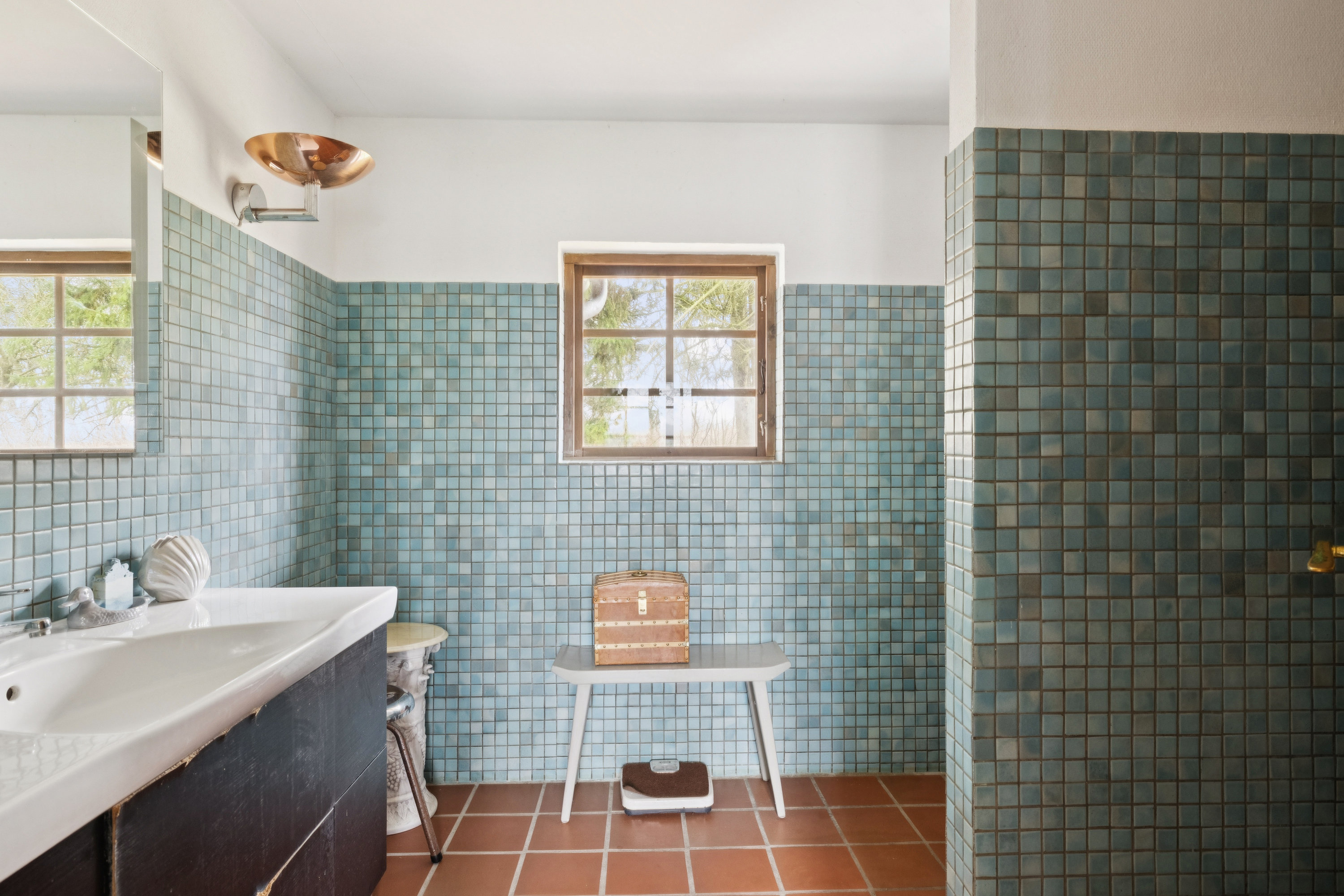 Fremhævet badeværelse billede i fuldskærmstilstand. Billede af Hobrovej 55, Vammen, 8830 Tjele