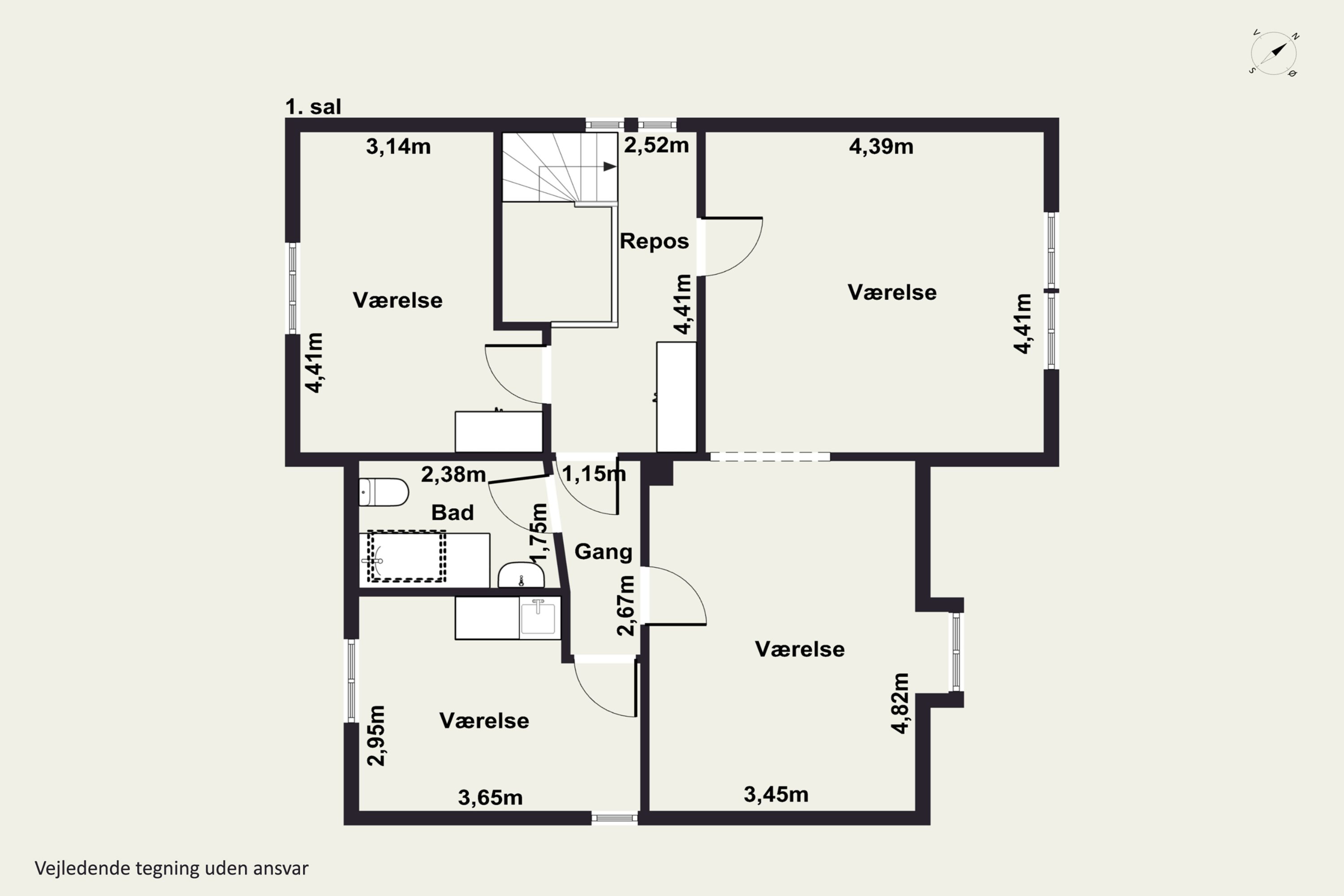 Plantegninger billede af Jernbanegade 4, 4690 Haslev