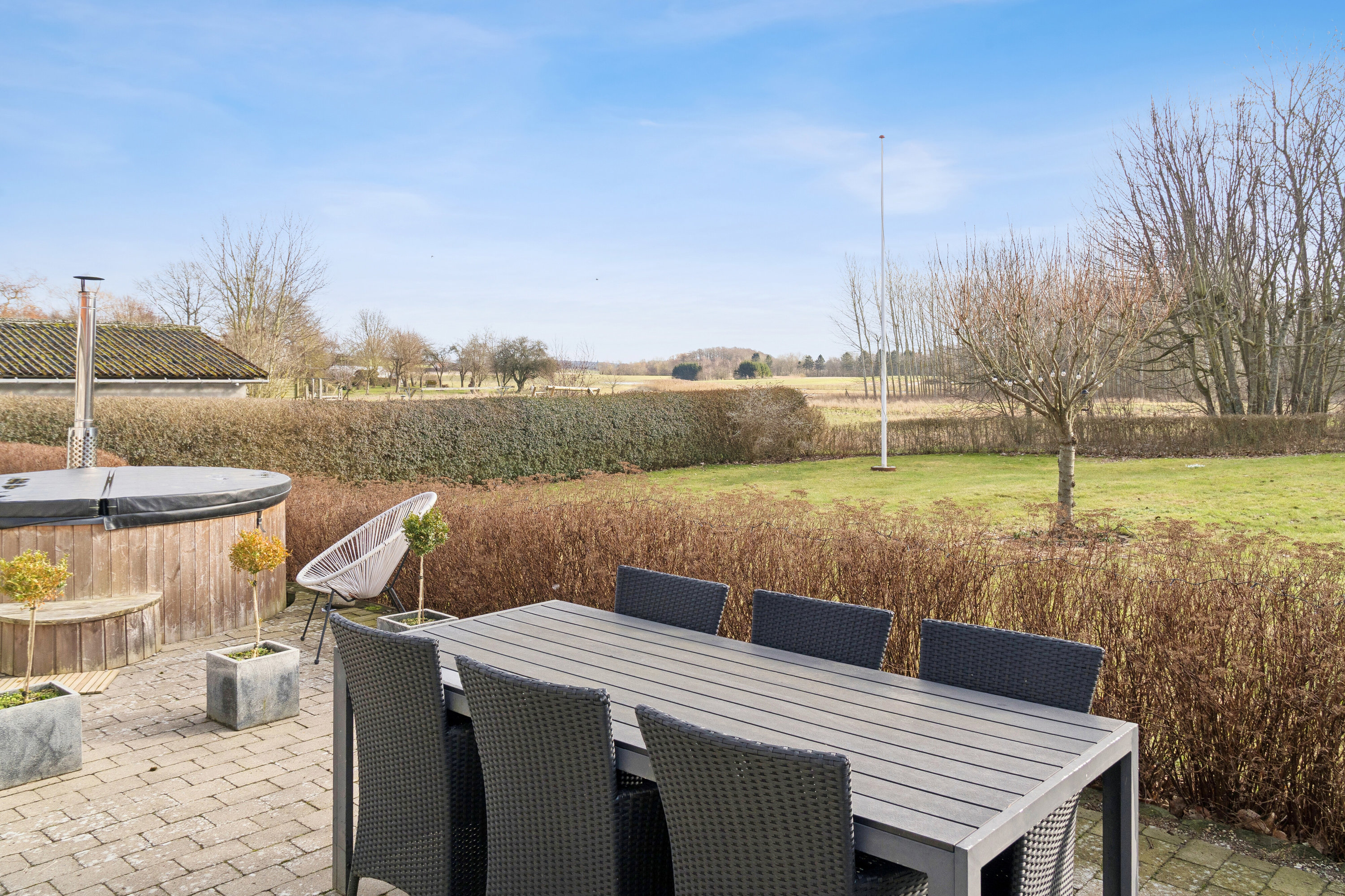 Fremhævet terrasse billede i fuldskærmstilstand. Billede af Rugtvedvej 31, Forsinge, 4490 Jerslev Sjælland