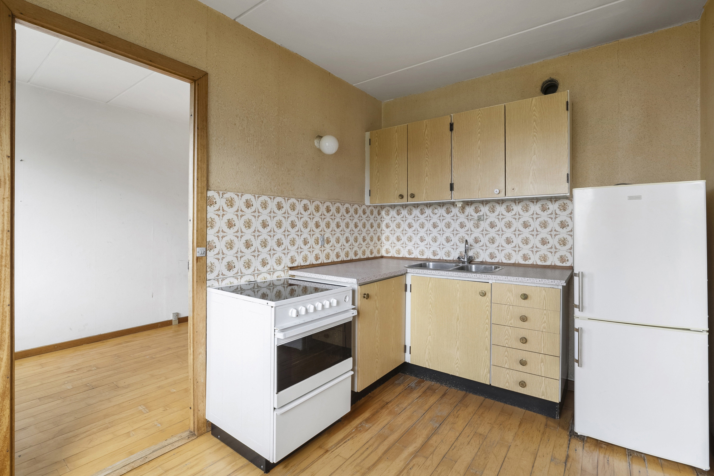 Fremhævet køkken billede i fuldskærmstilstand. Billede af Tyreengen 40, 1. mf., 4220 Korsør